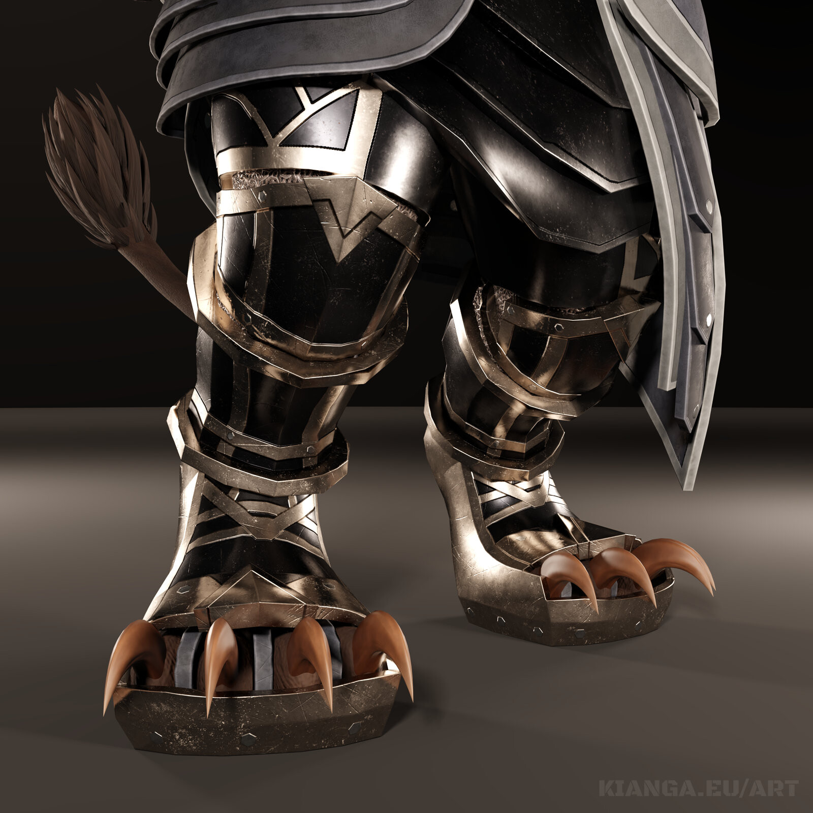 Vigil's Honor Greaves, front view