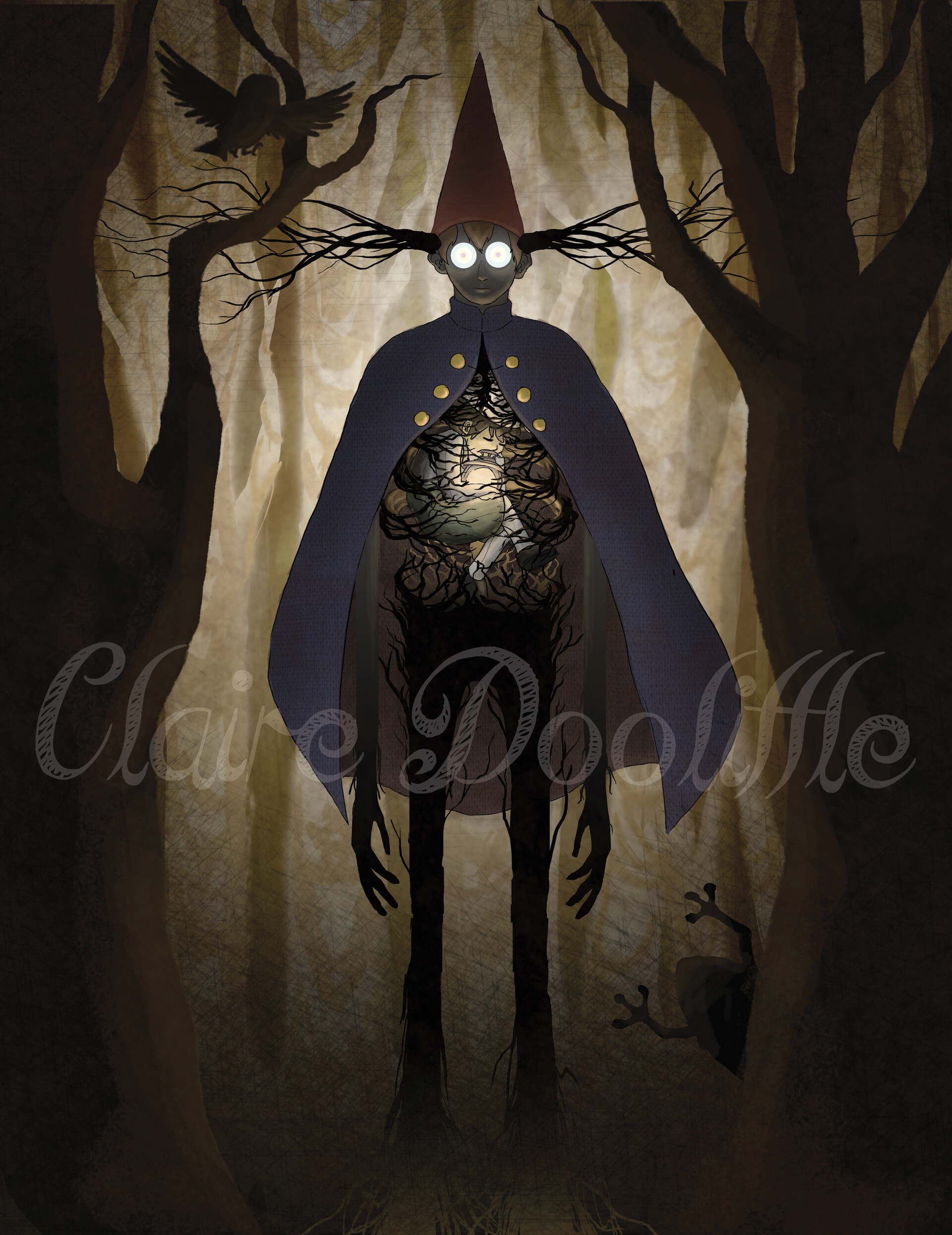 Artstation becoming the beast over the garden wall fanart