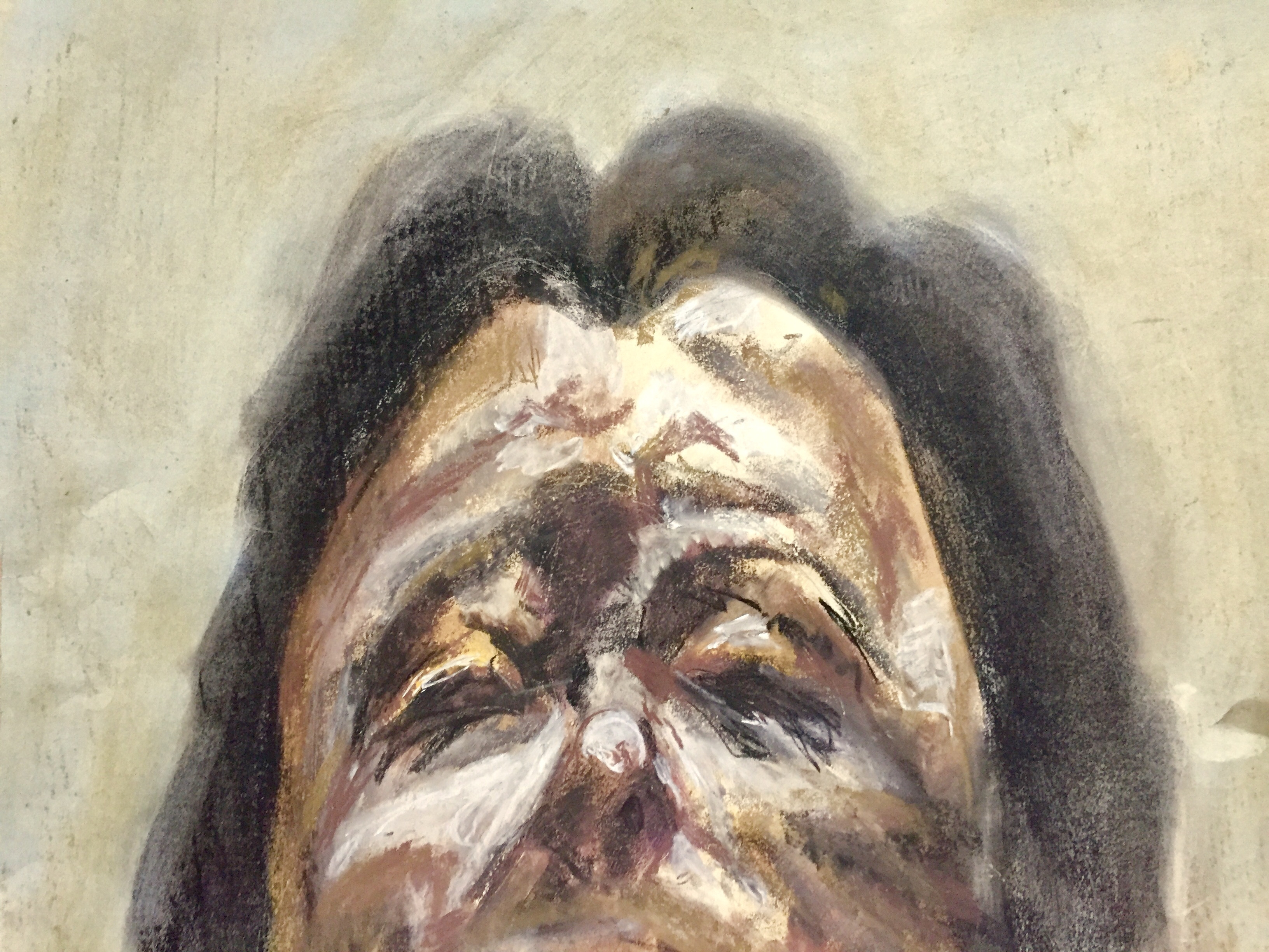 Lucian Freud master portrait study.
Pastel on Strathmore drawing paper.