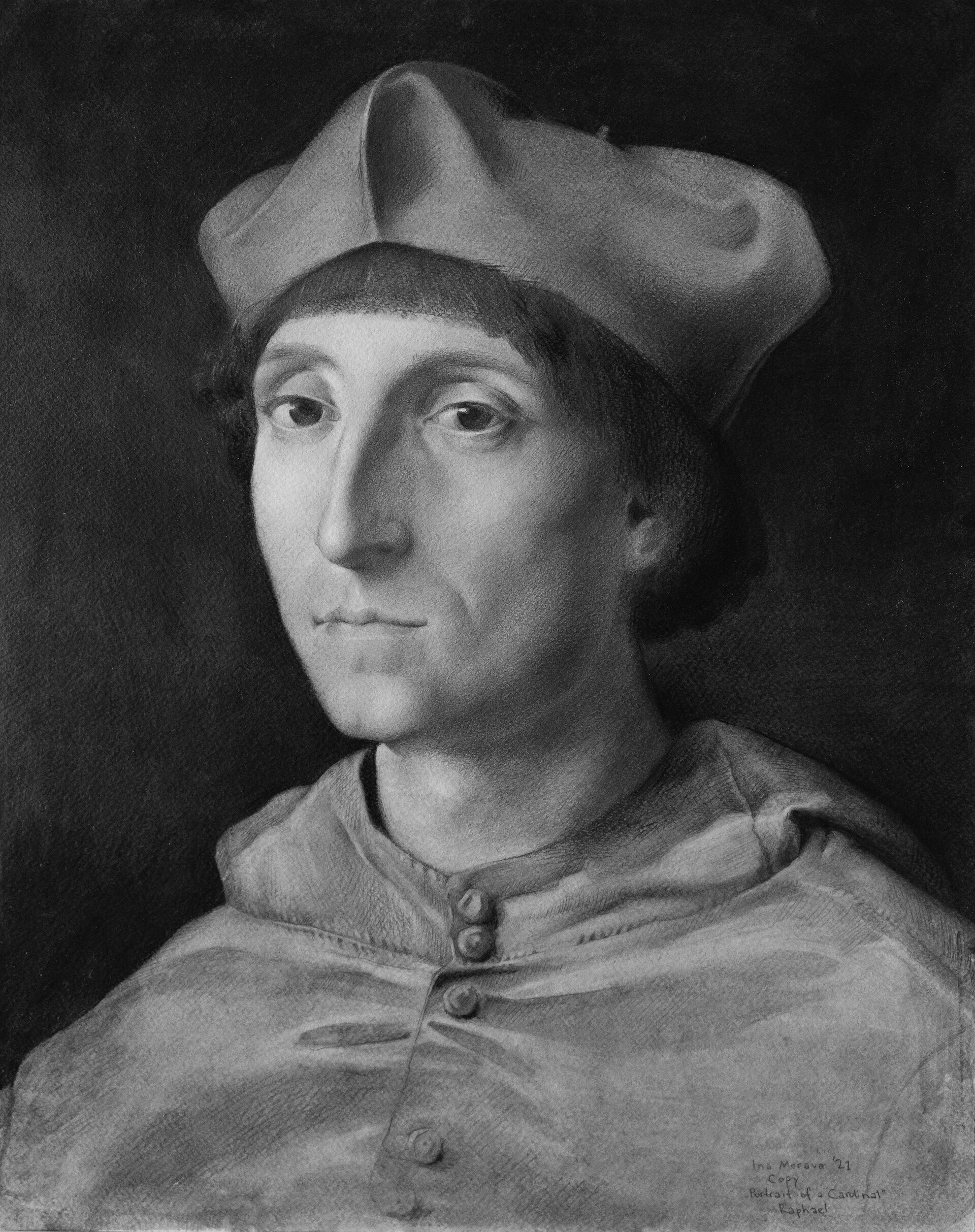ArtStation A copy of the Portrait of a Cardinal, Raphael
