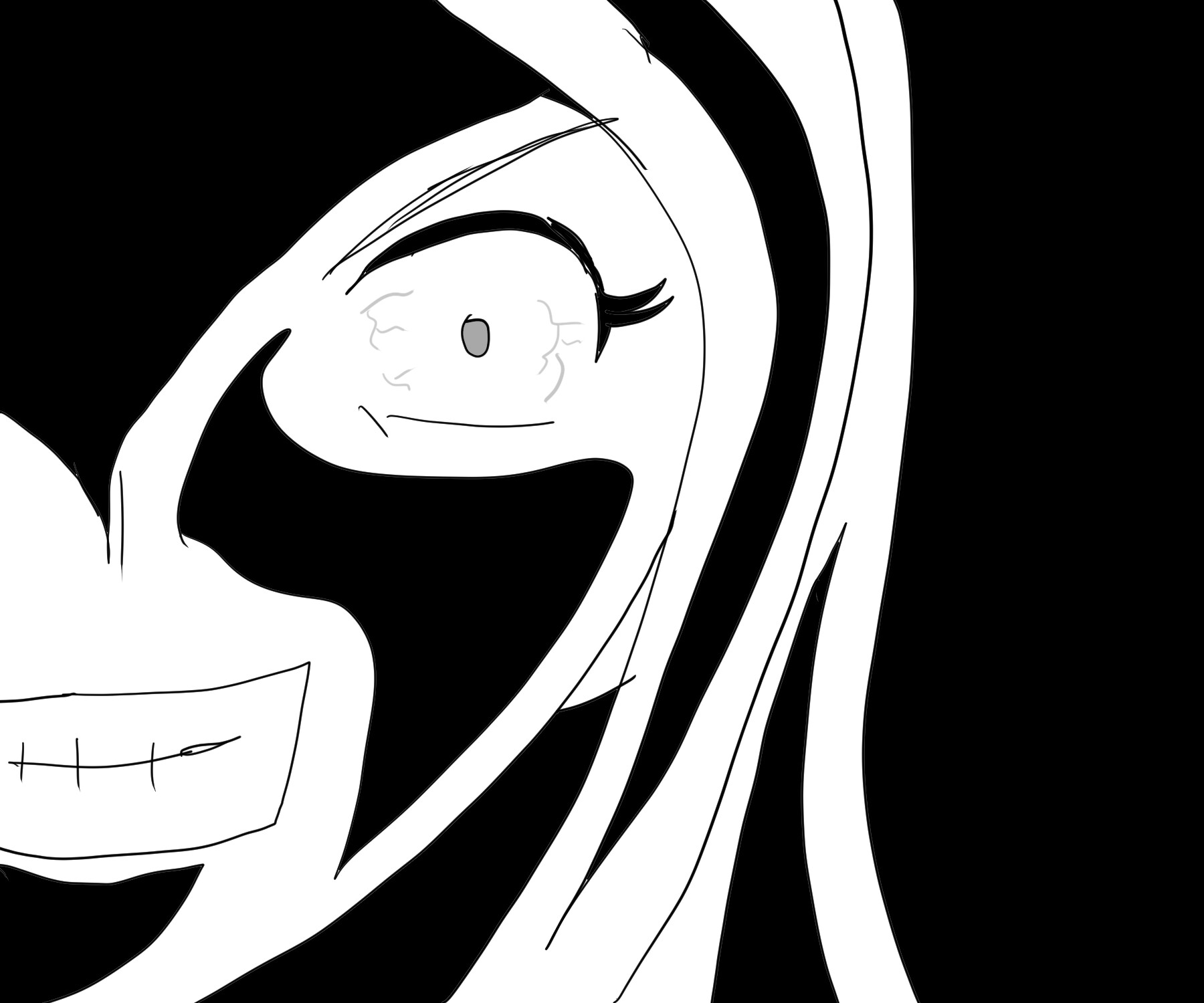 Evil Grin Drawing