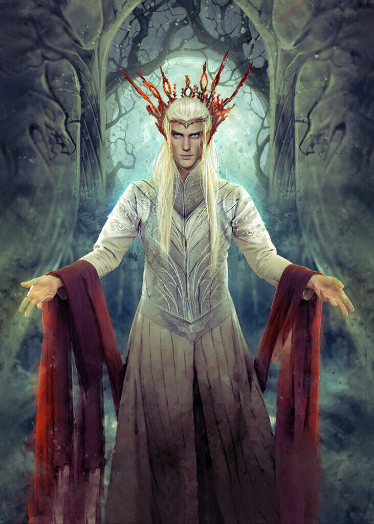 ikaruna - Mixed media Thranduil poster