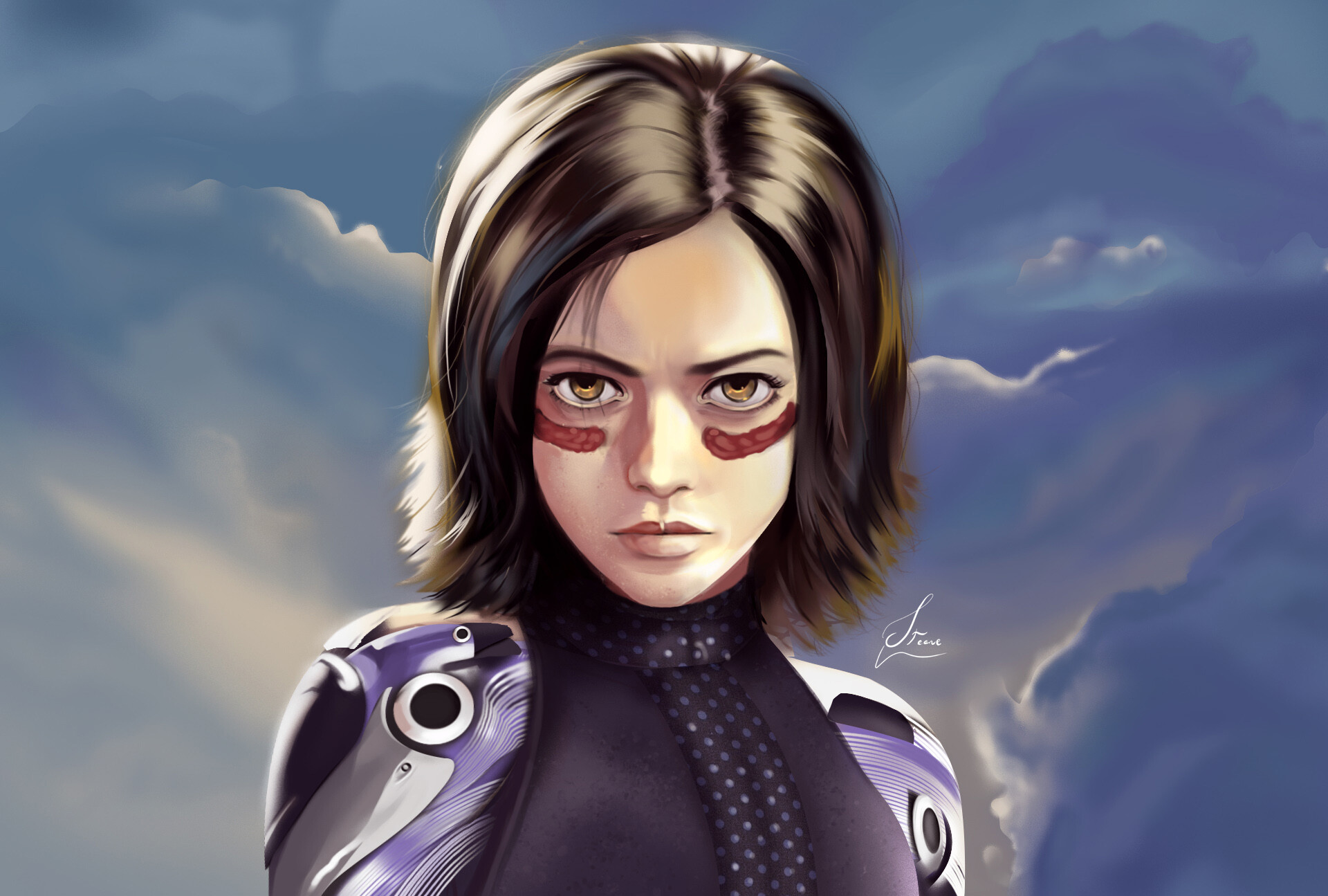 Artstation Gally Gunnm Archange Michael Steeve Medas