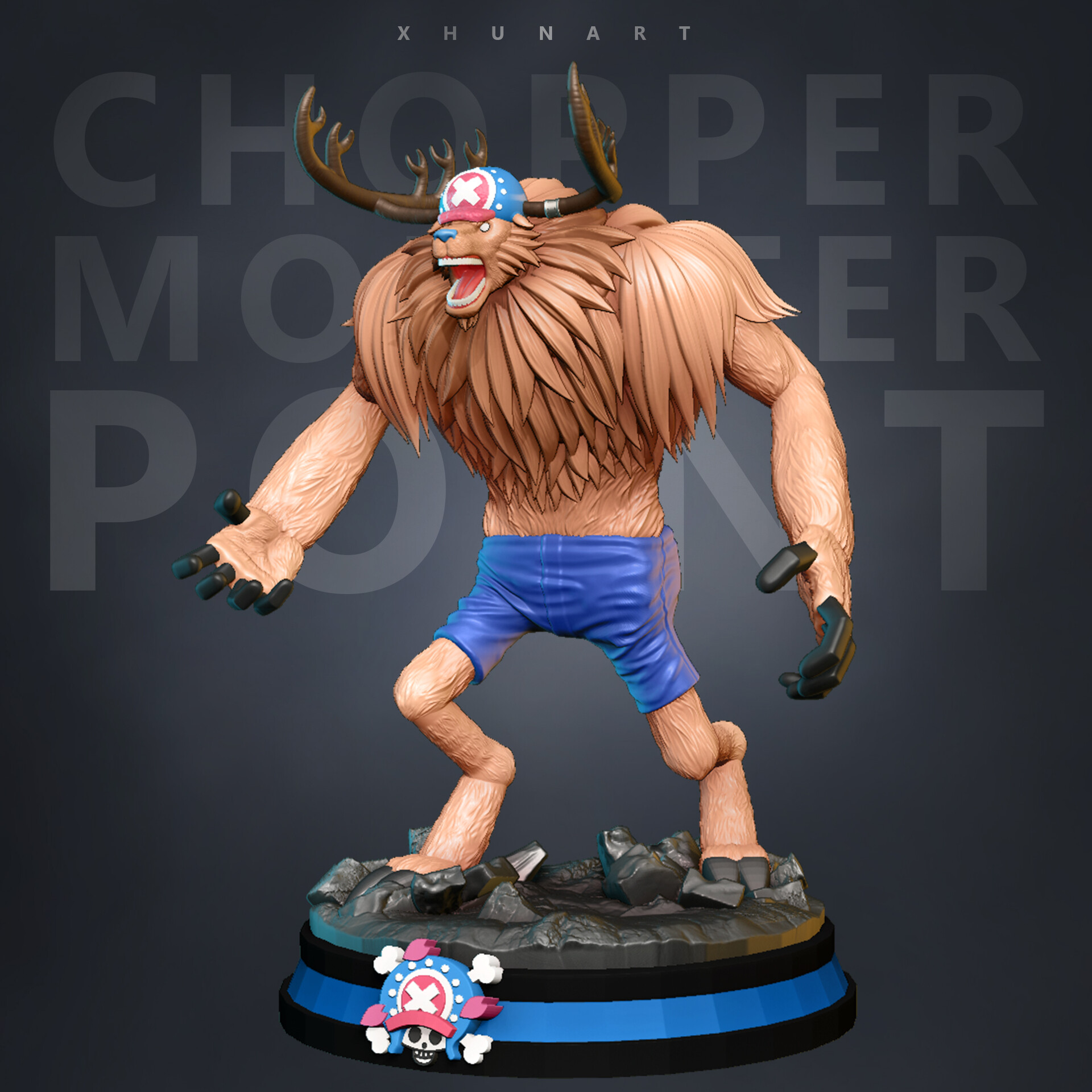 XhunArt - Here's our Chopper monster point final output