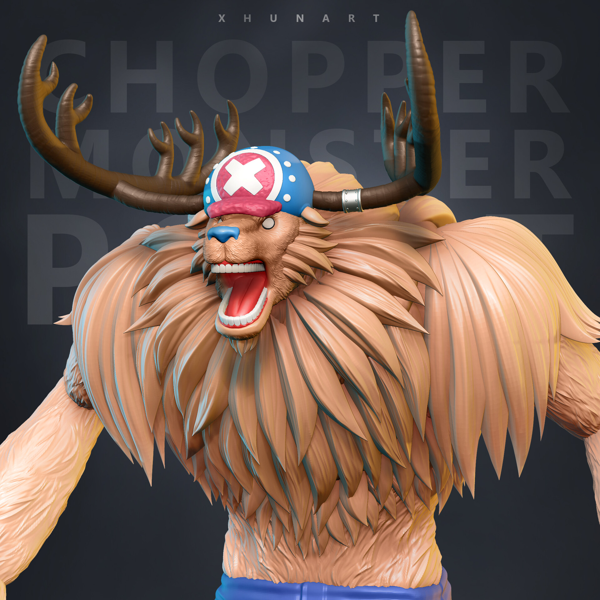 i made chopper's monster point with clay : r/OnePiece