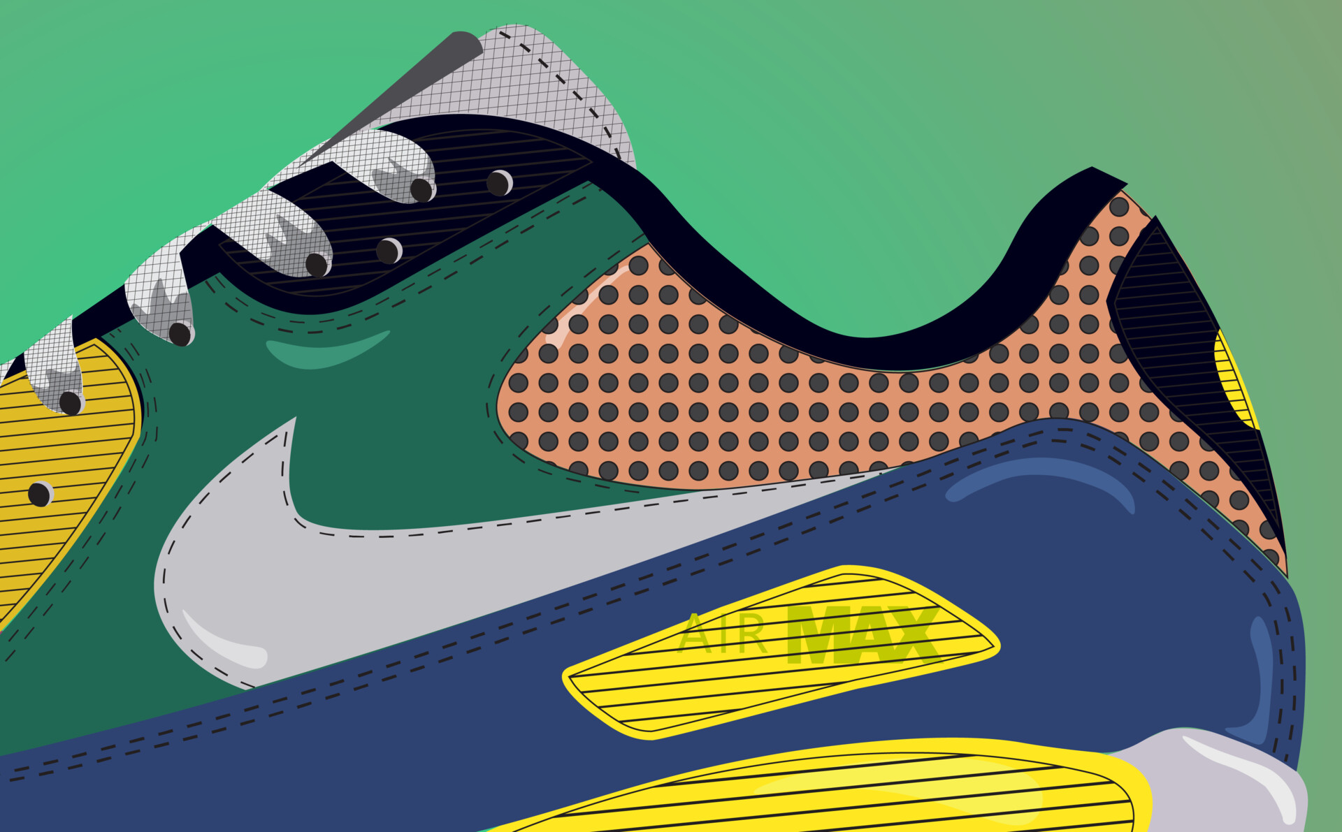 Artstation Nike Air Max Designed In Illustrator Nilesh Jaiswar