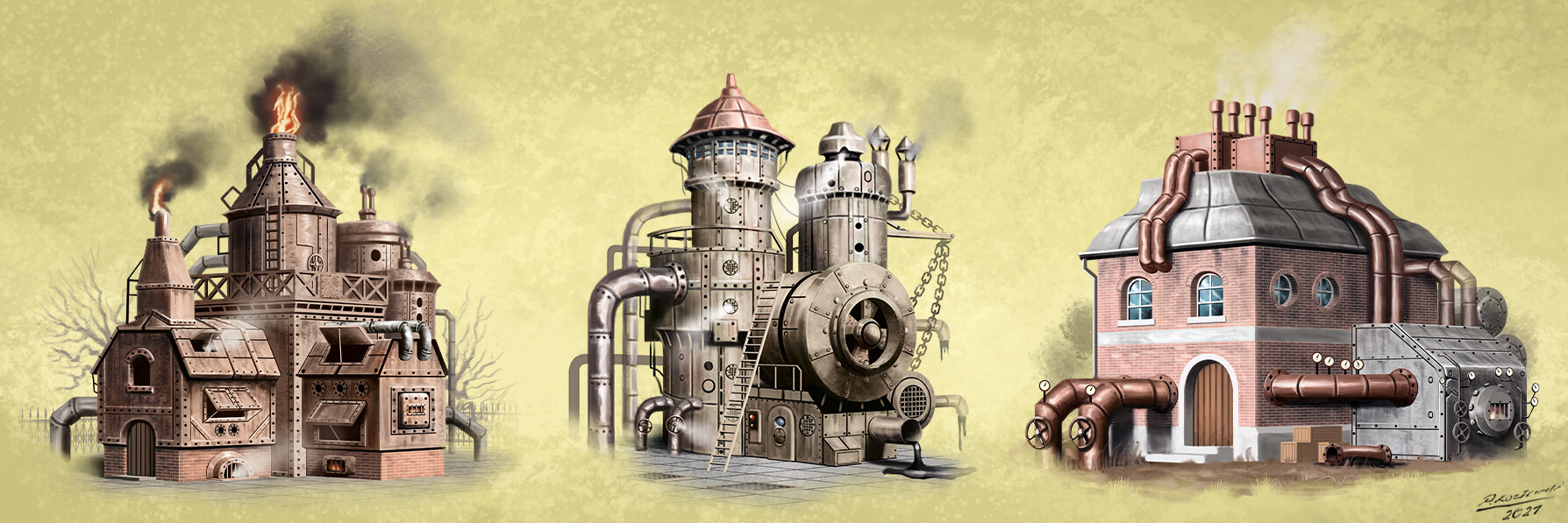 ArtStation Clockwork Island concpets 6