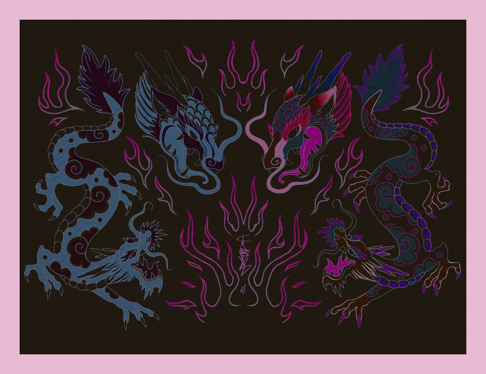 Minimal Dragon Tattoo by Galaxithus on DeviantArt