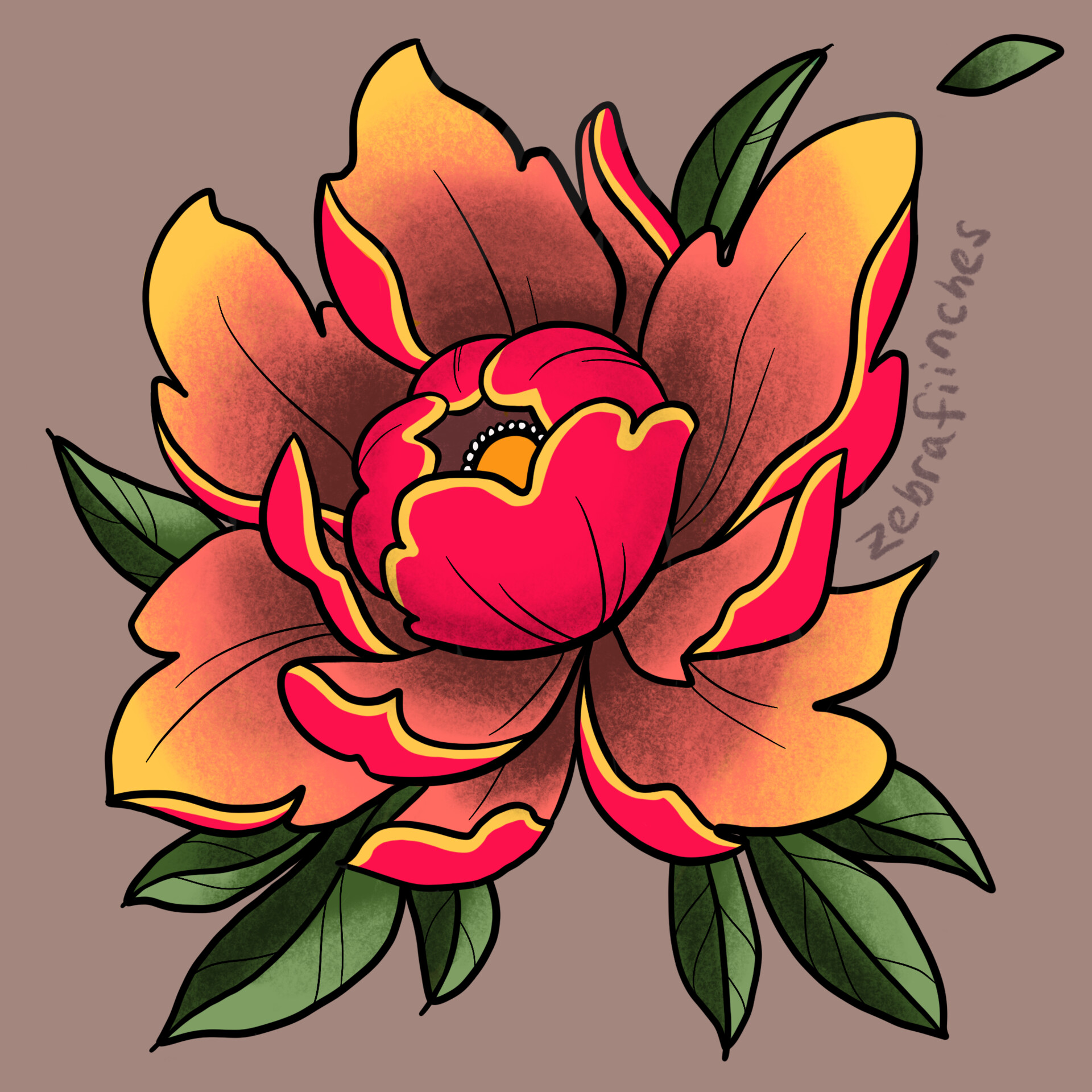 Neo Traditional Flower Flash