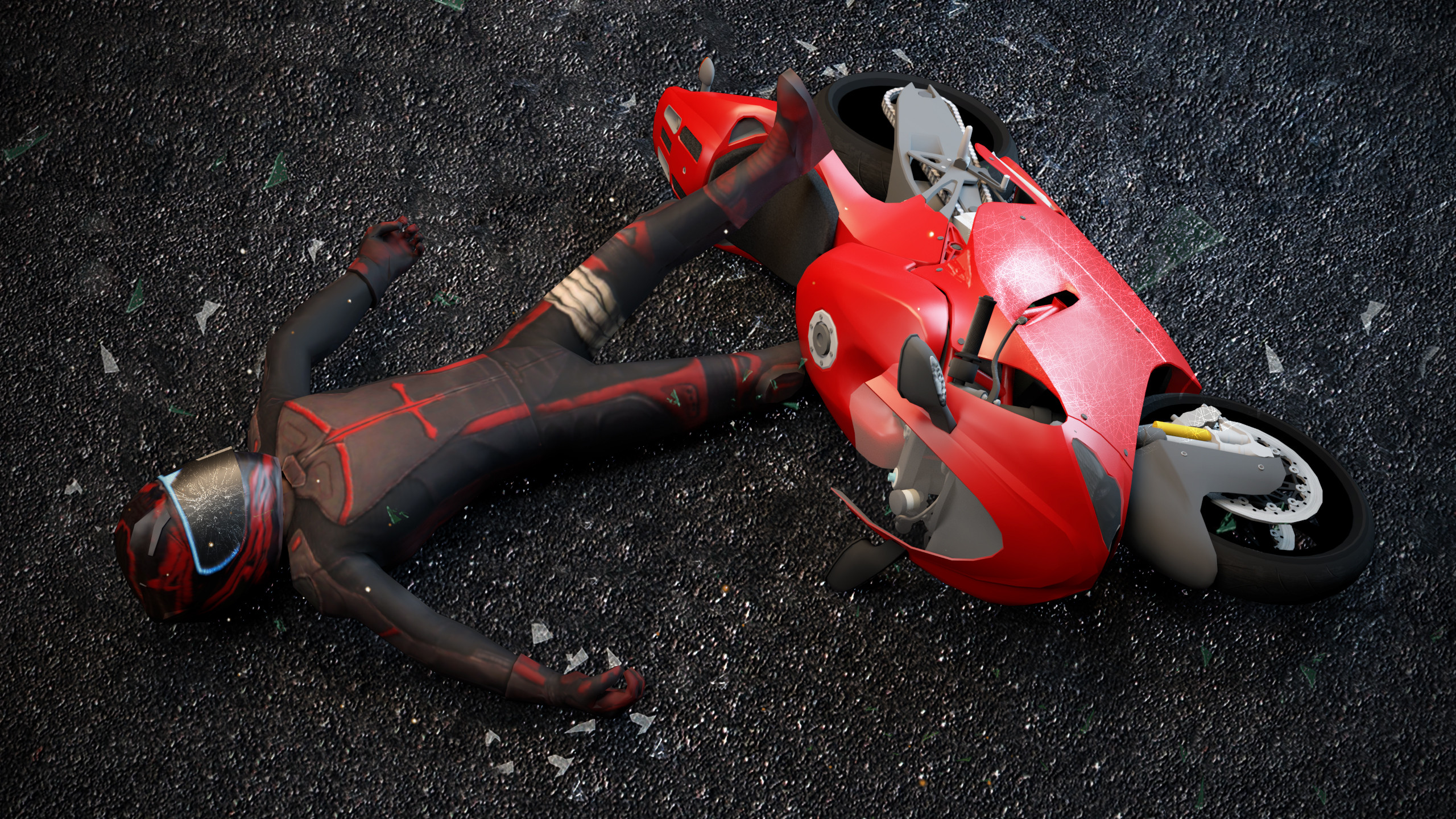 A render made to attract users by showcasing cool death animation