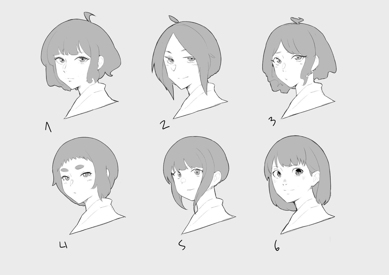 Penrose Arts - Early face exploration for the character Eeli from In Corde.