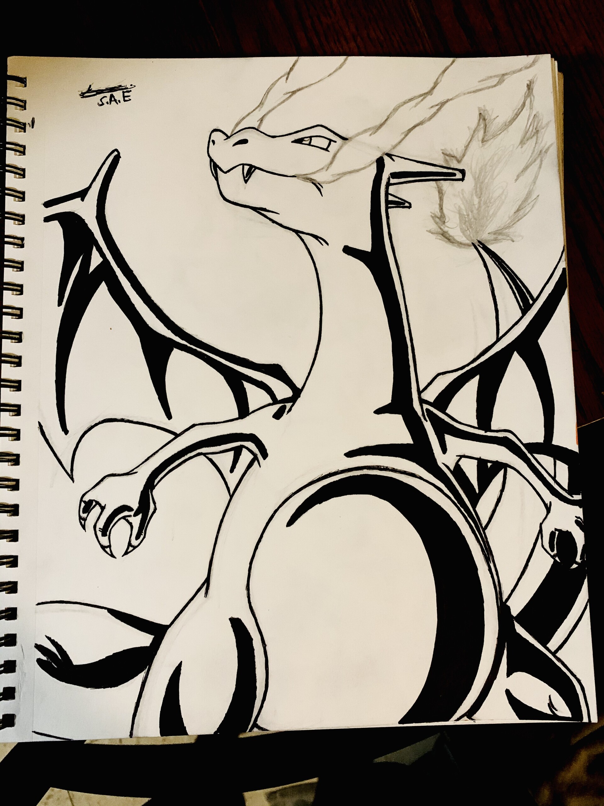 Viccow Portfolio  Hey  Ive just finished a new drawing Charizard  A  friend tell me to draw something else than Dragon Ball Z characters and i  think it should be