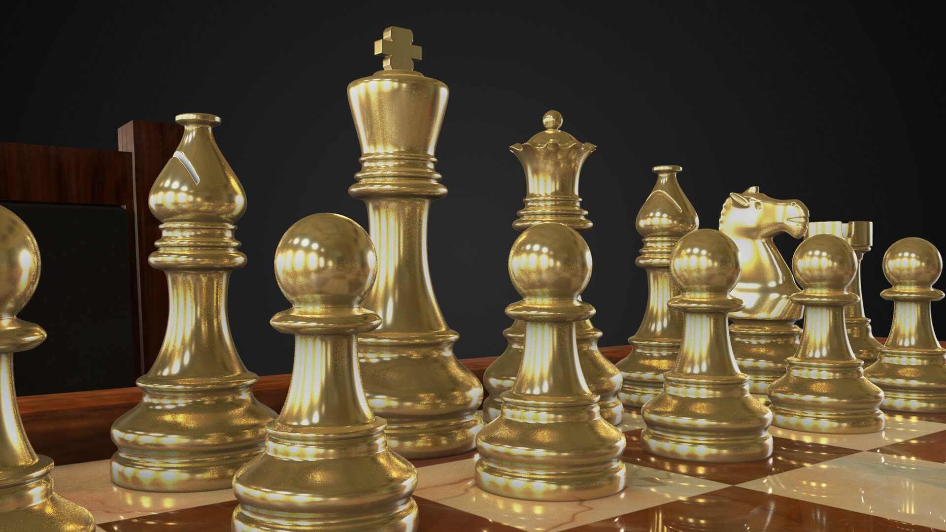 Premium Photo  The gold chess and silver chess for business concept 3d  rendering