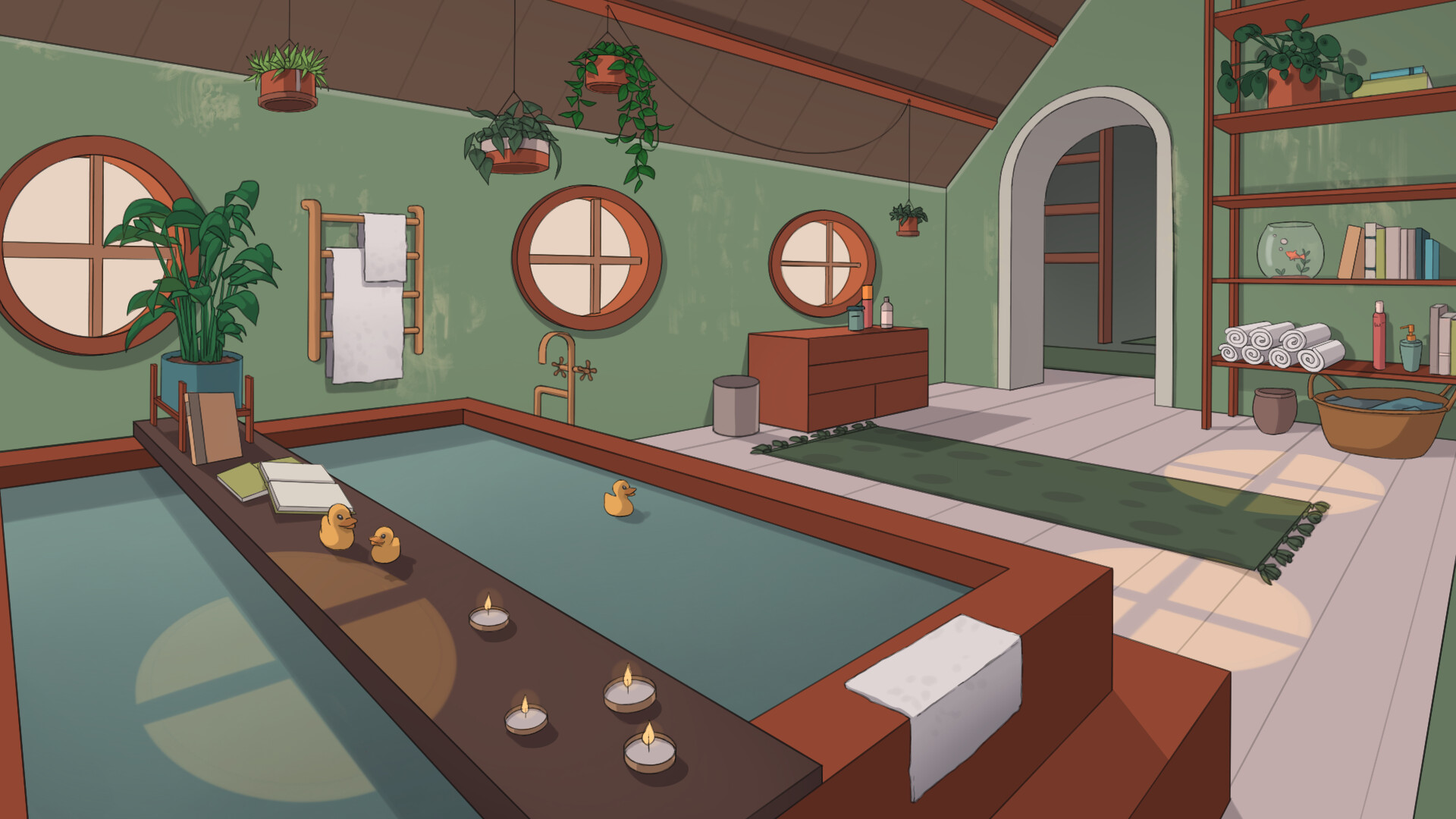ArtStation - Dating Sim Backgrounds