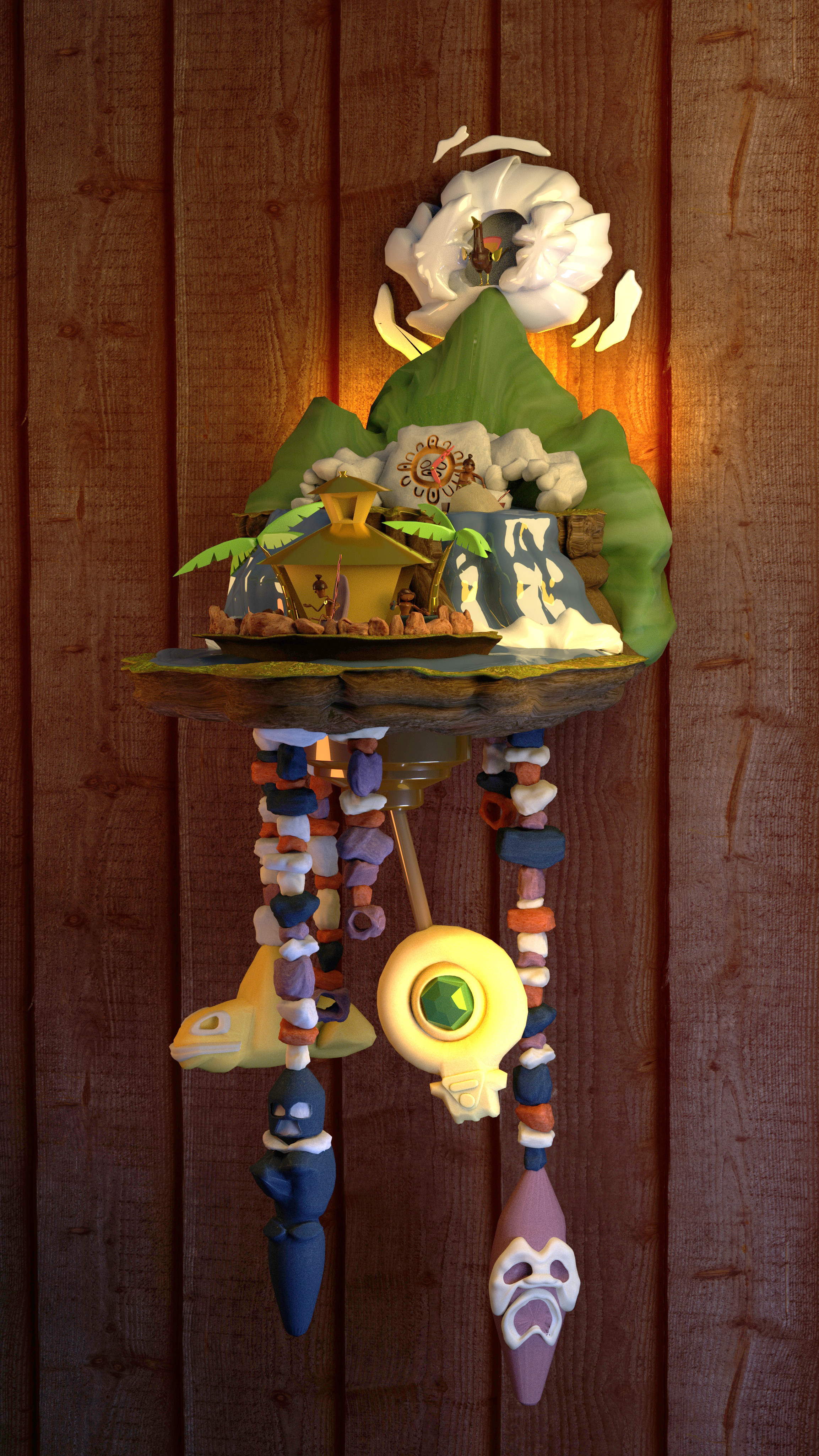 Full side view of Cuckoo Clock