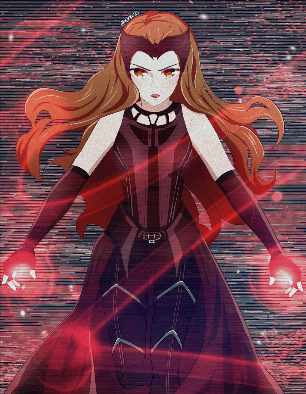 photo Scarlet Witch Anime Drawing artstation scarlet witch cui yin li