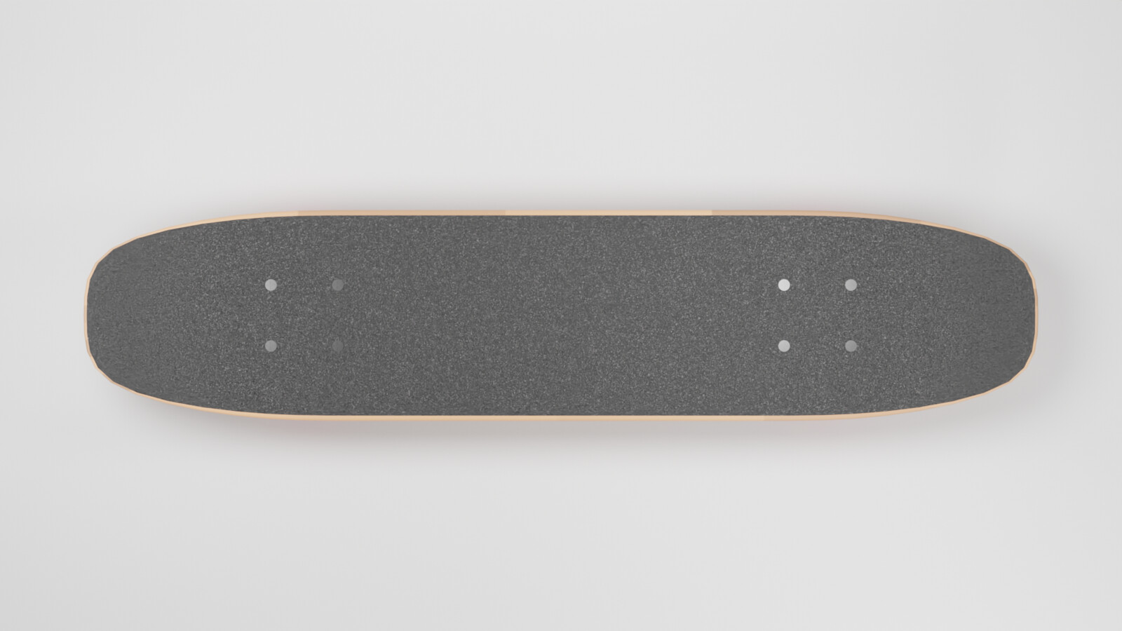 Wooden Skateboard render 6