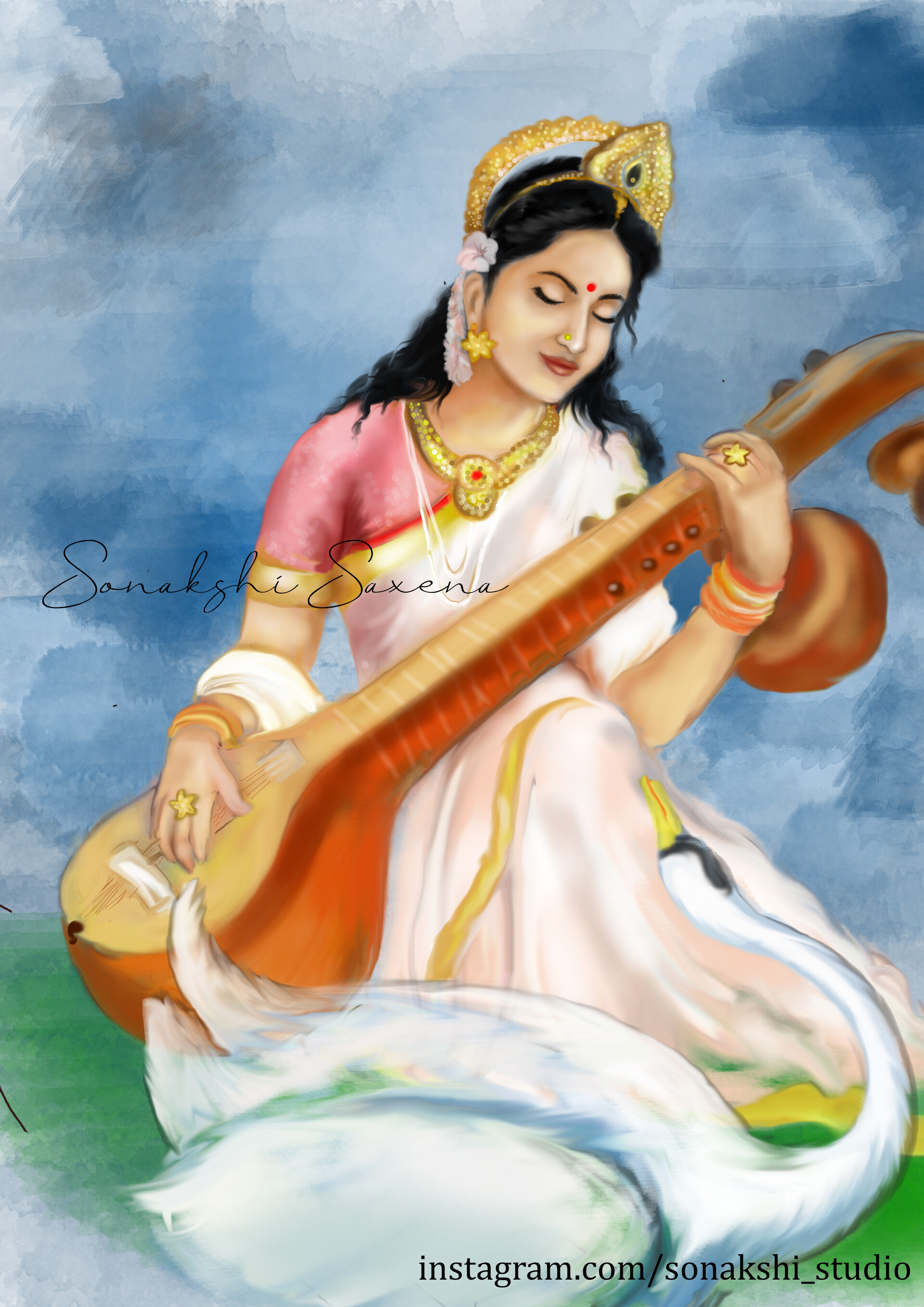 ArtStation Lord Saraswati