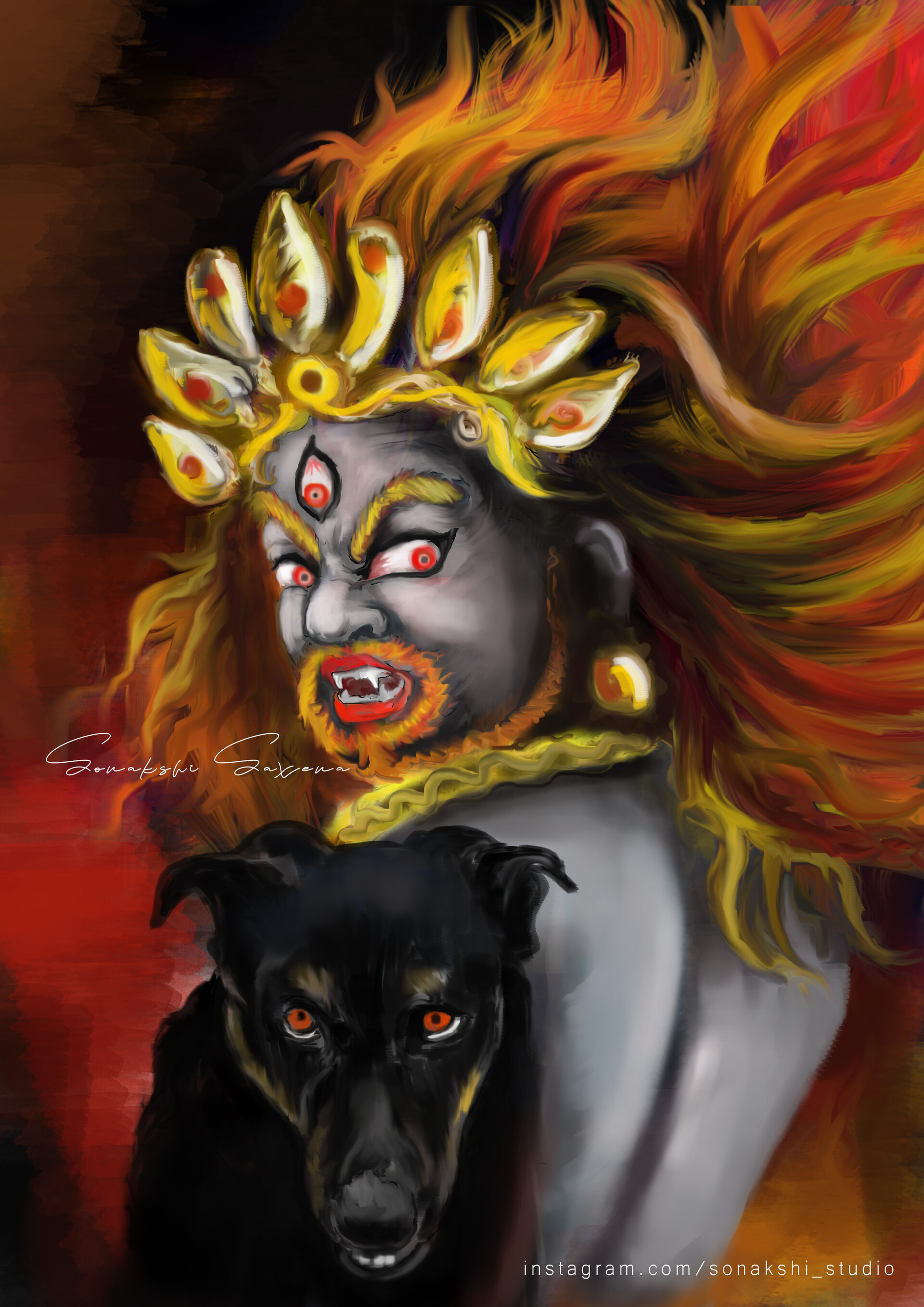 Sketch Of Bhairava