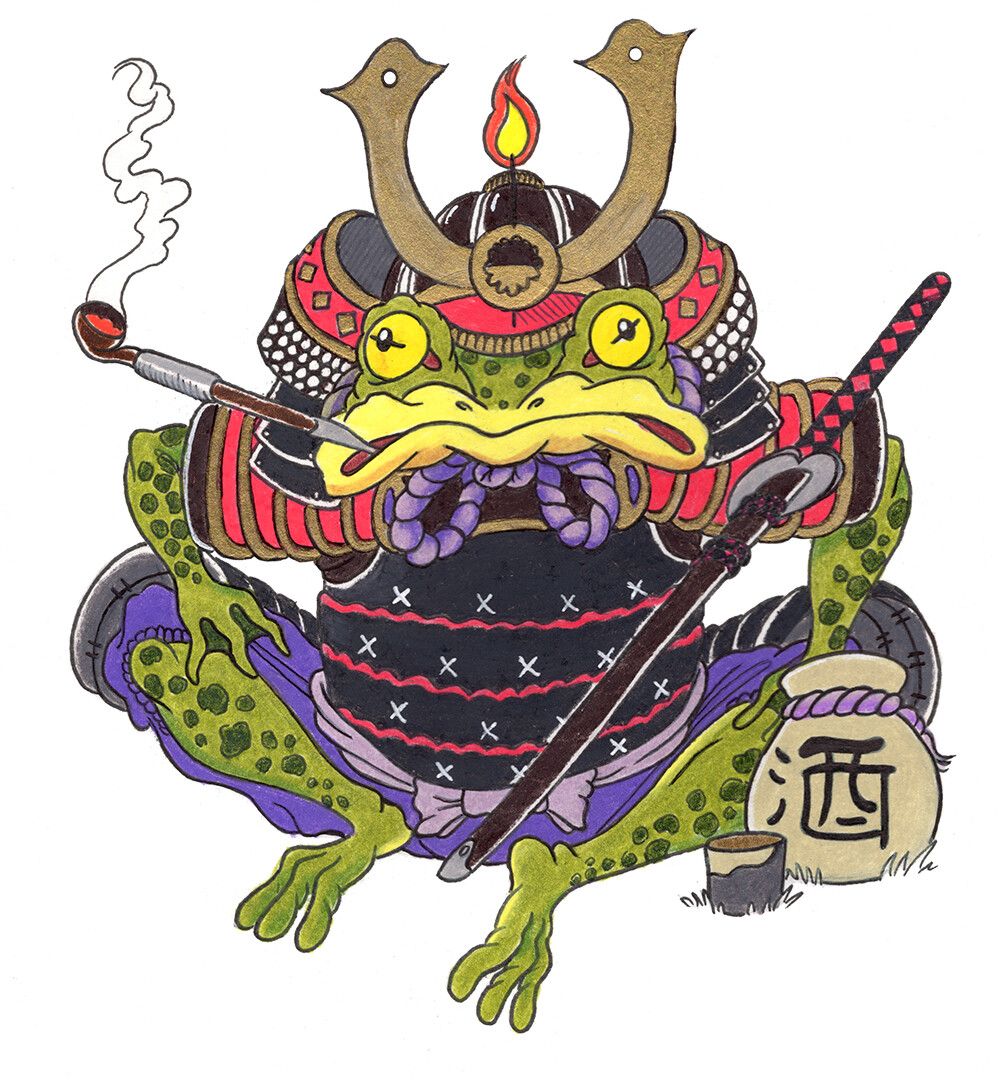 little samurai frog tattoo that I was super stoked to do Id love    TikTok