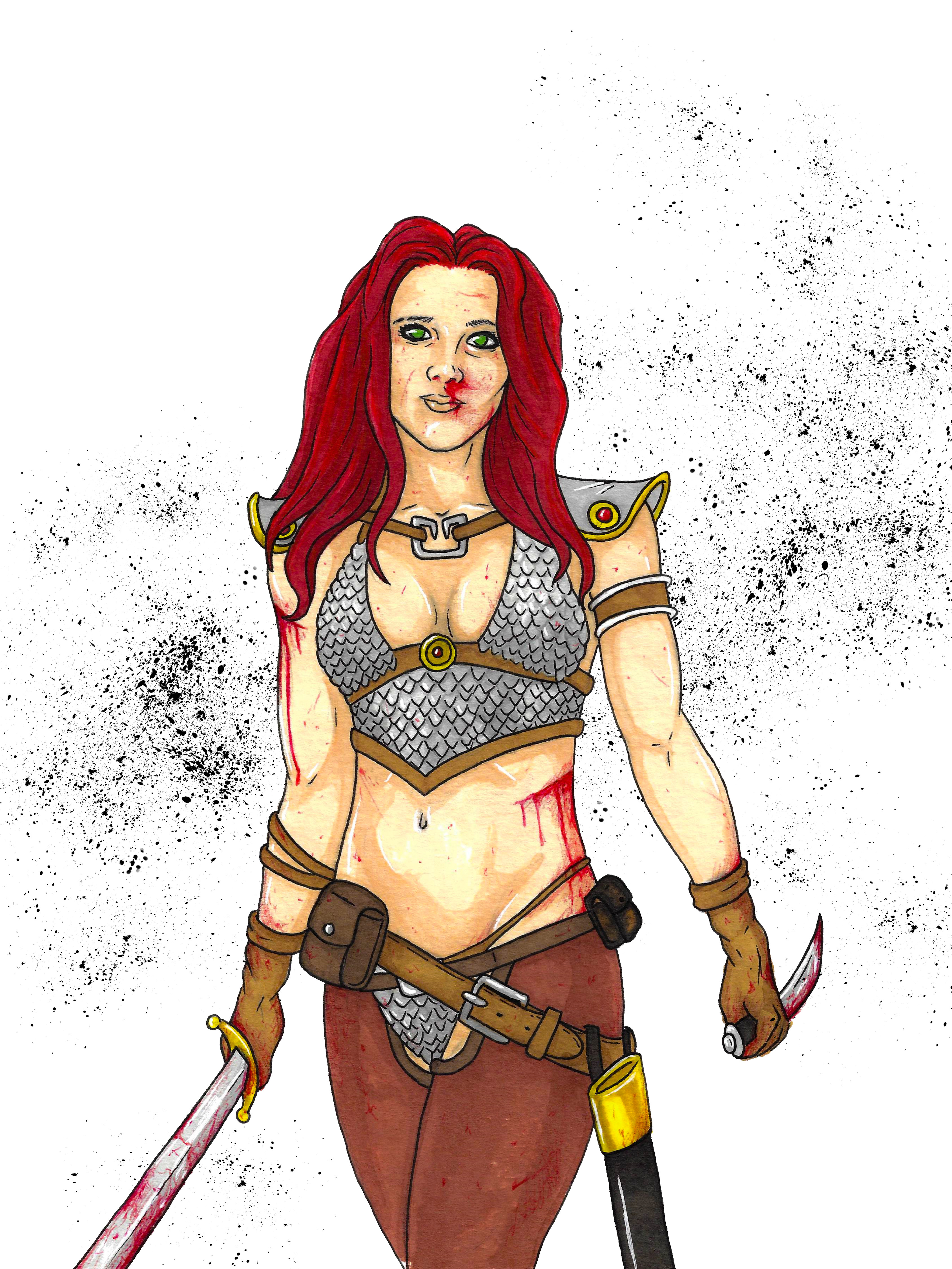 Red Sonja fan art. Original costume design  