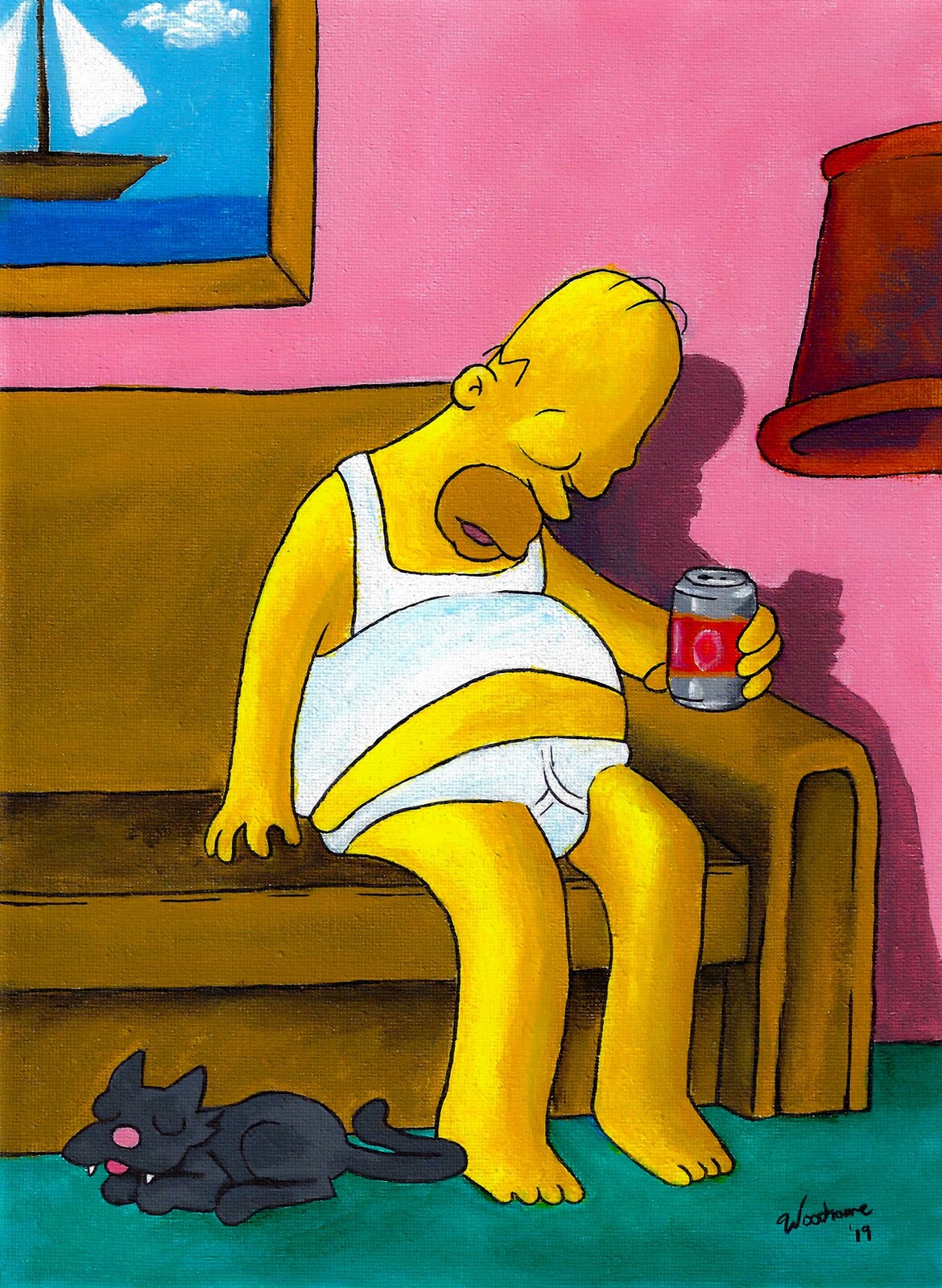 Homer Simpson painting, Fan art
