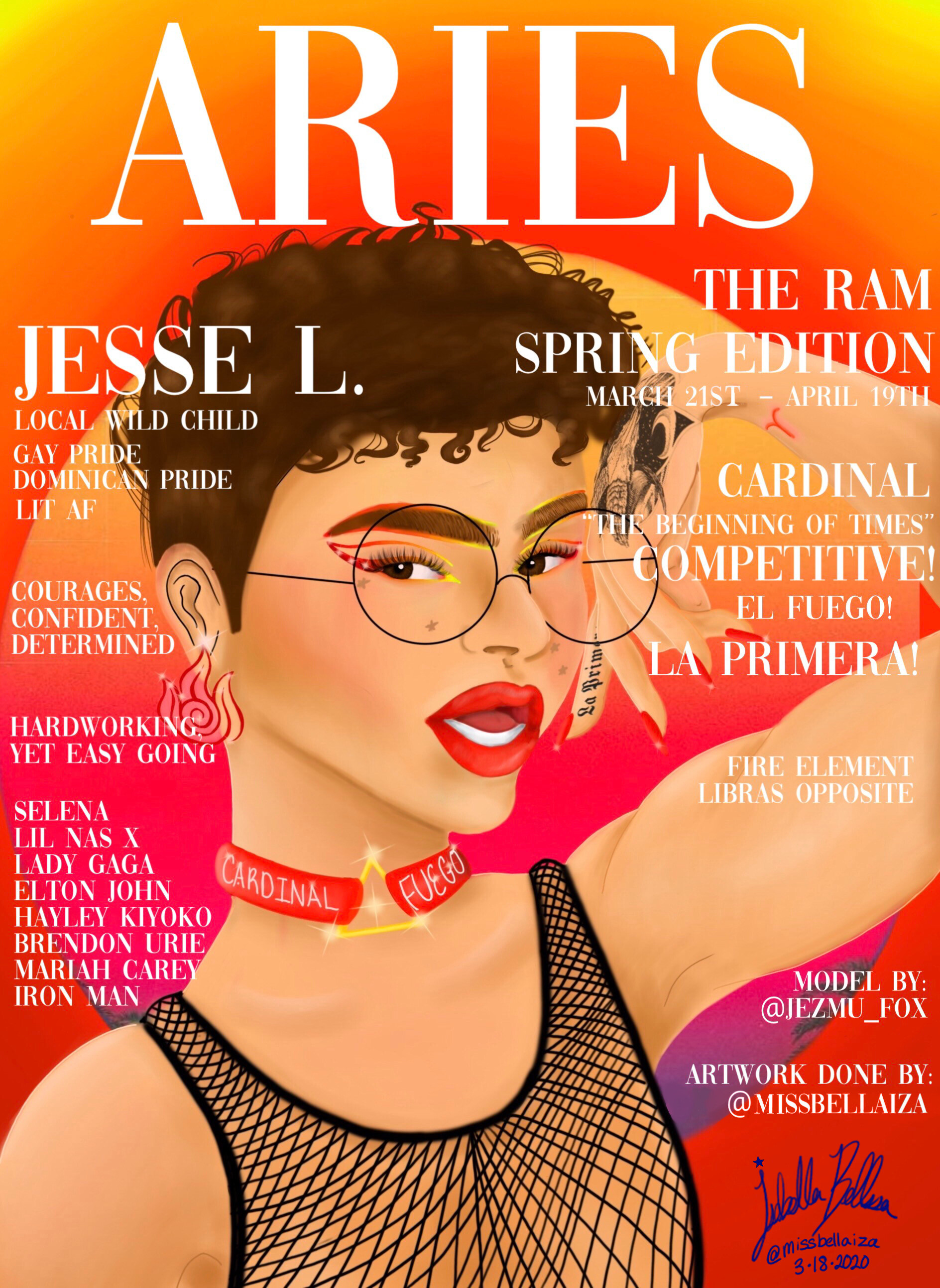 ArtStation - Aries Vogue, Missbellaiza, Digital Illustration, 2020