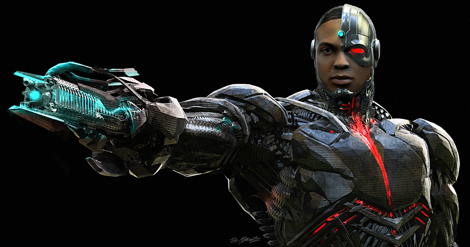CYBORG GUN Concept Art for Justice League 