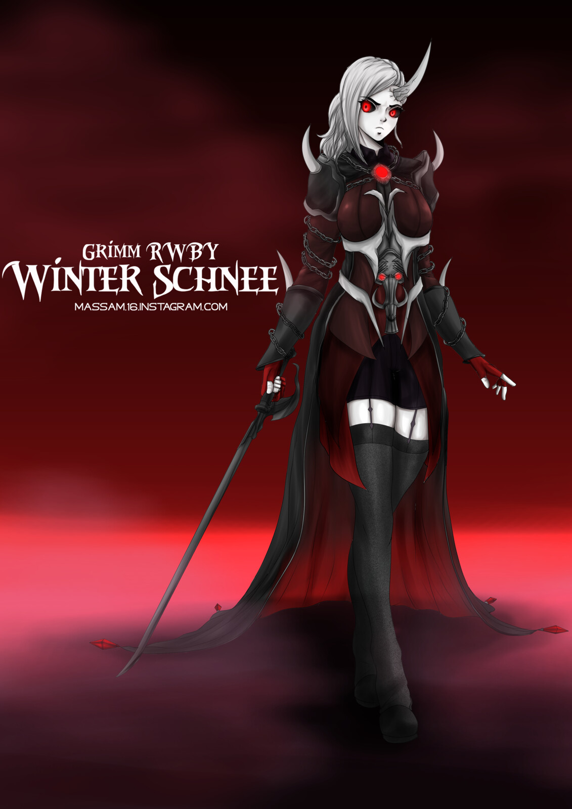 Sam Mchaffie Grimm Rwby Winter Schnee