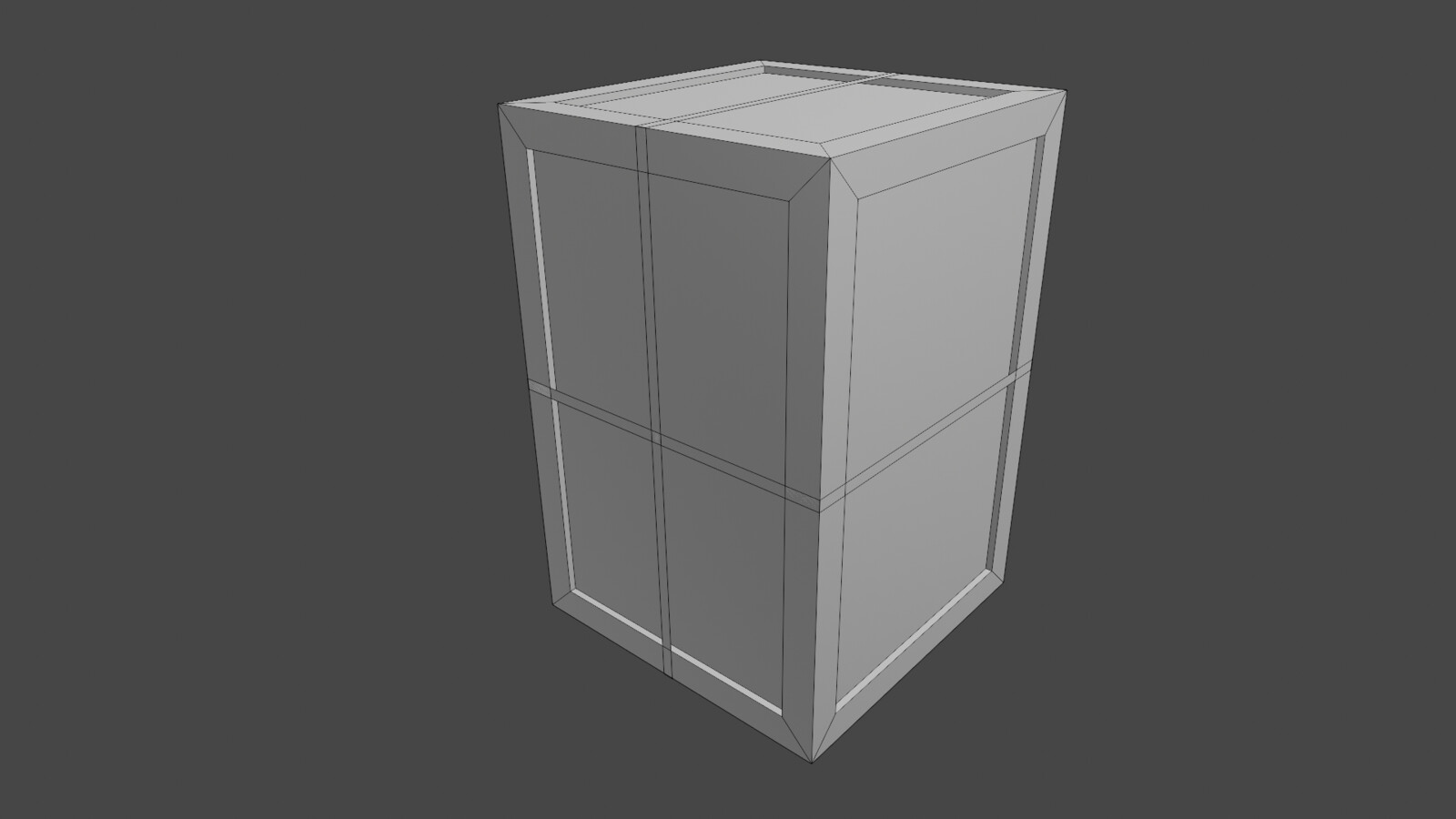 Wooden Crate 4 Wireframe