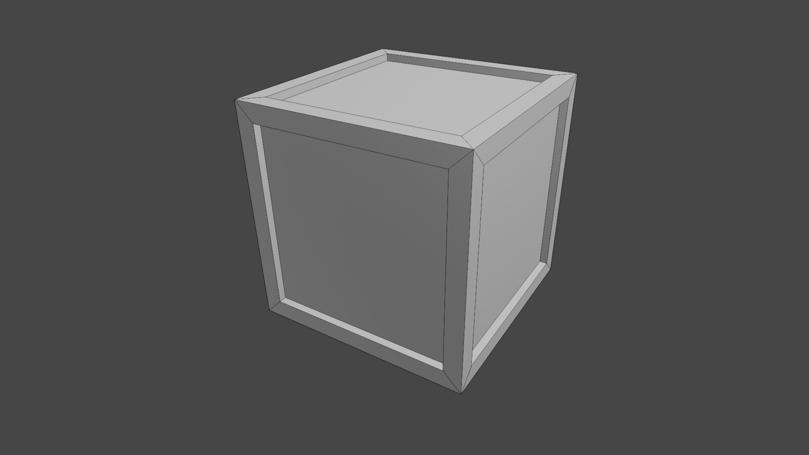 Wooden Crate 6 Wireframe