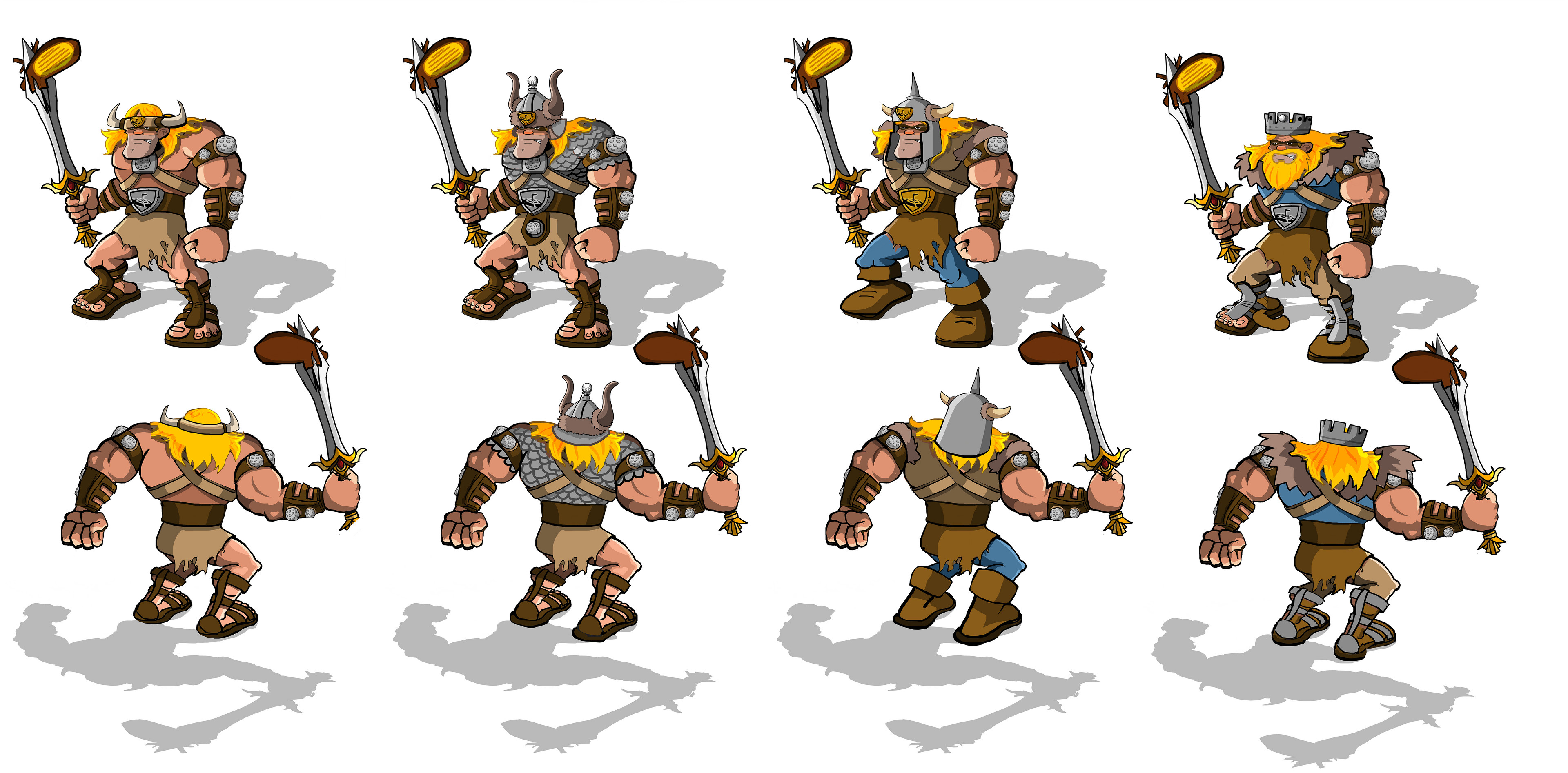 character concept drawings for varying character levels