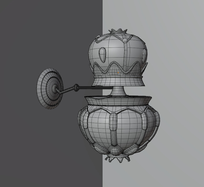 Wall lamp wireframe