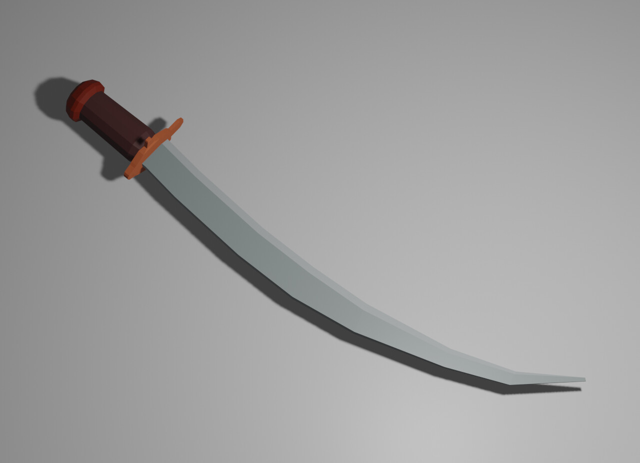 ArtStation - Low Poly Turko-Mongol sabers (Mongolian Sword)