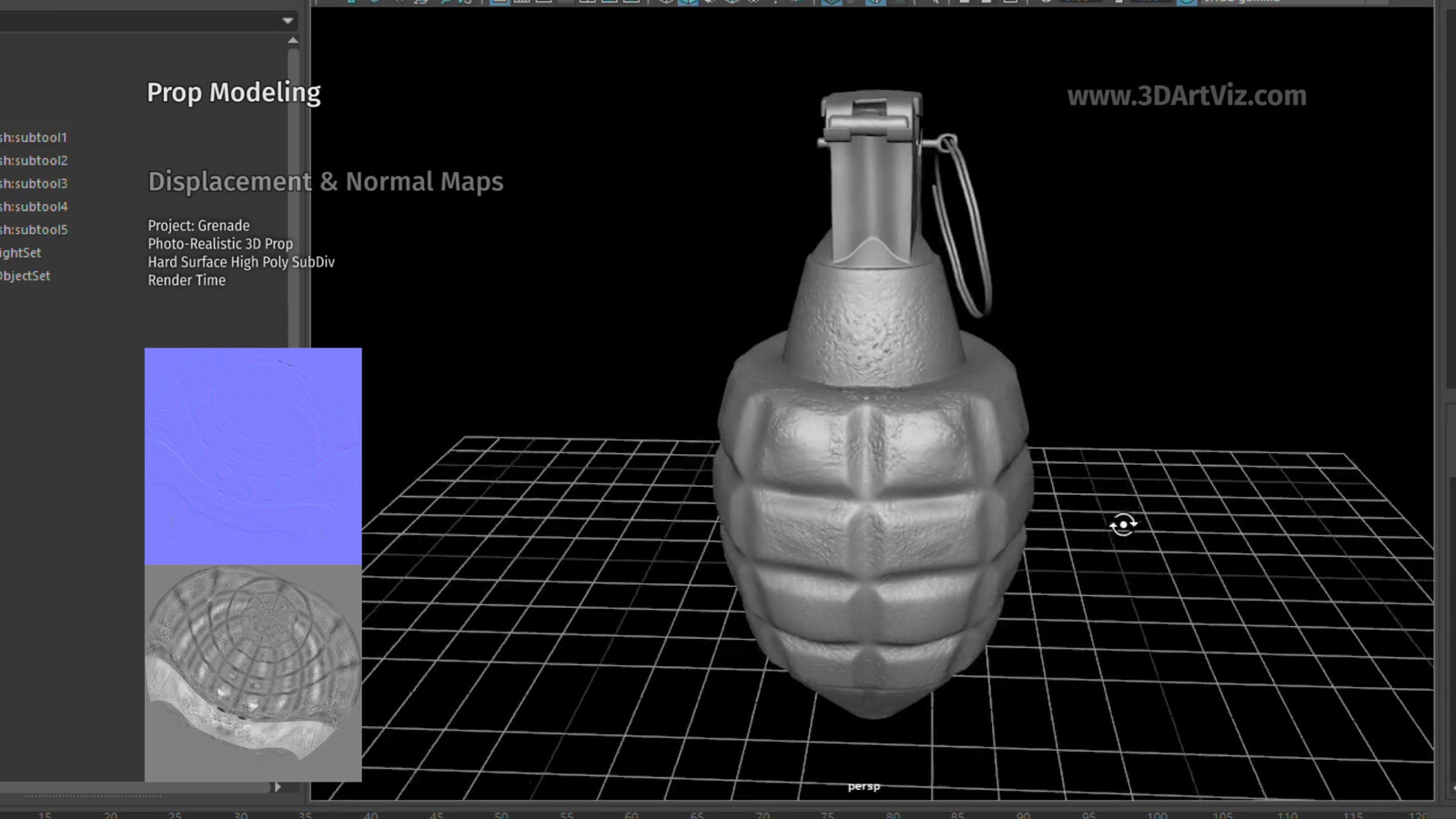 normals and displacements after export