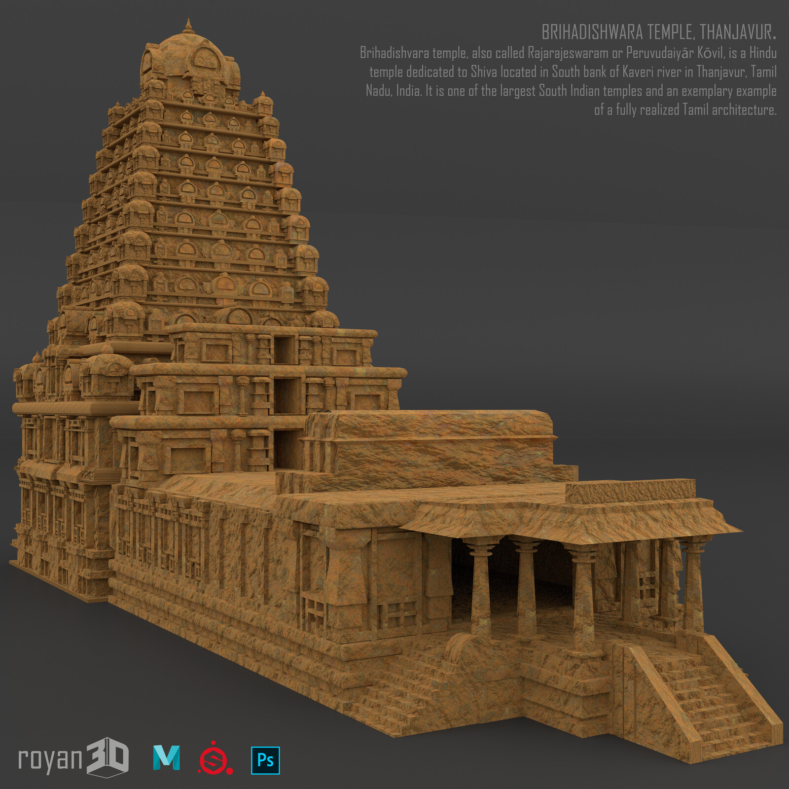 Artstation Tanjore Temple 3d Model Sanju Royan Capturing the essence of incredible india through photos! tanjore temple 3d model sanju royan