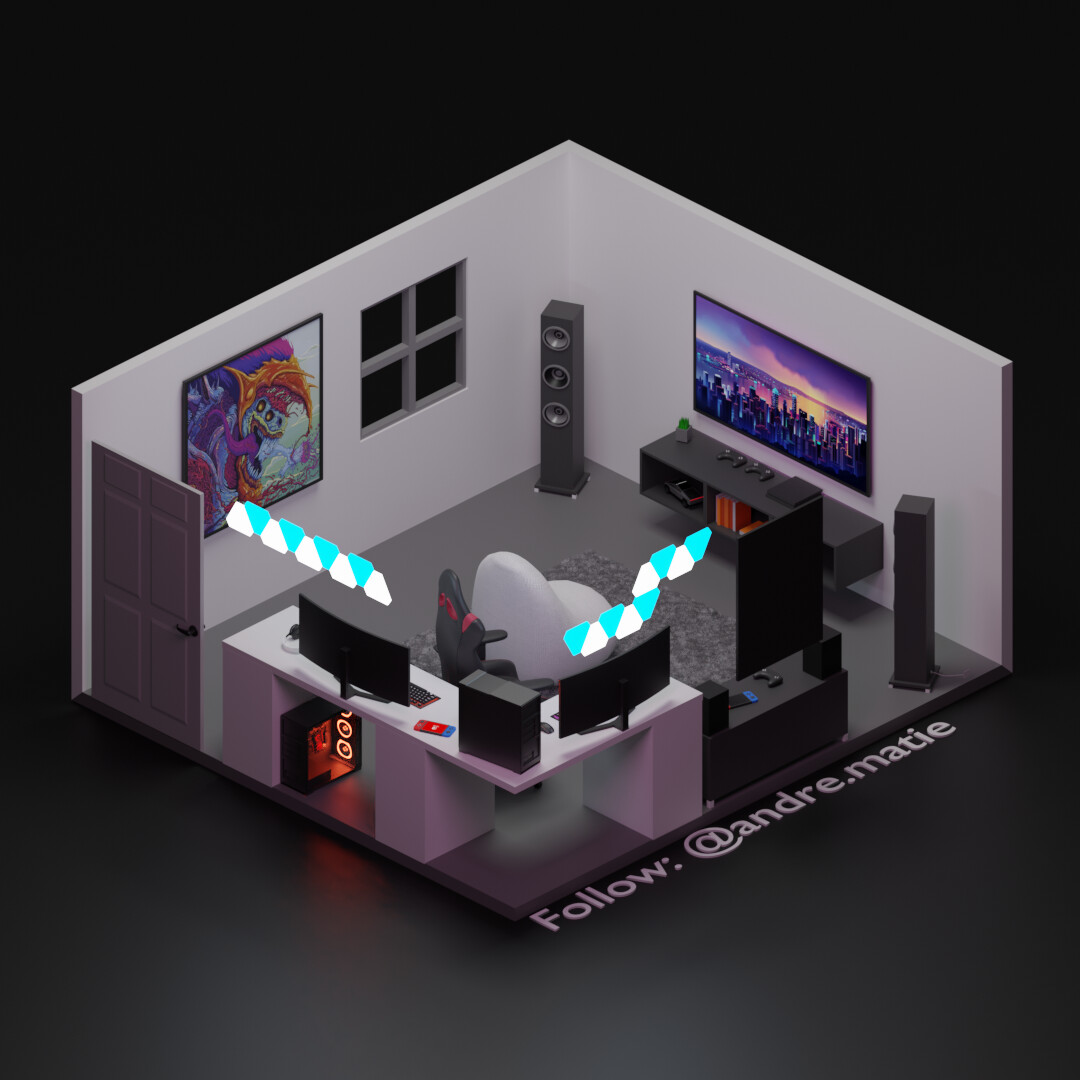Artstation Best Gaming Room Setup Andre Matie
