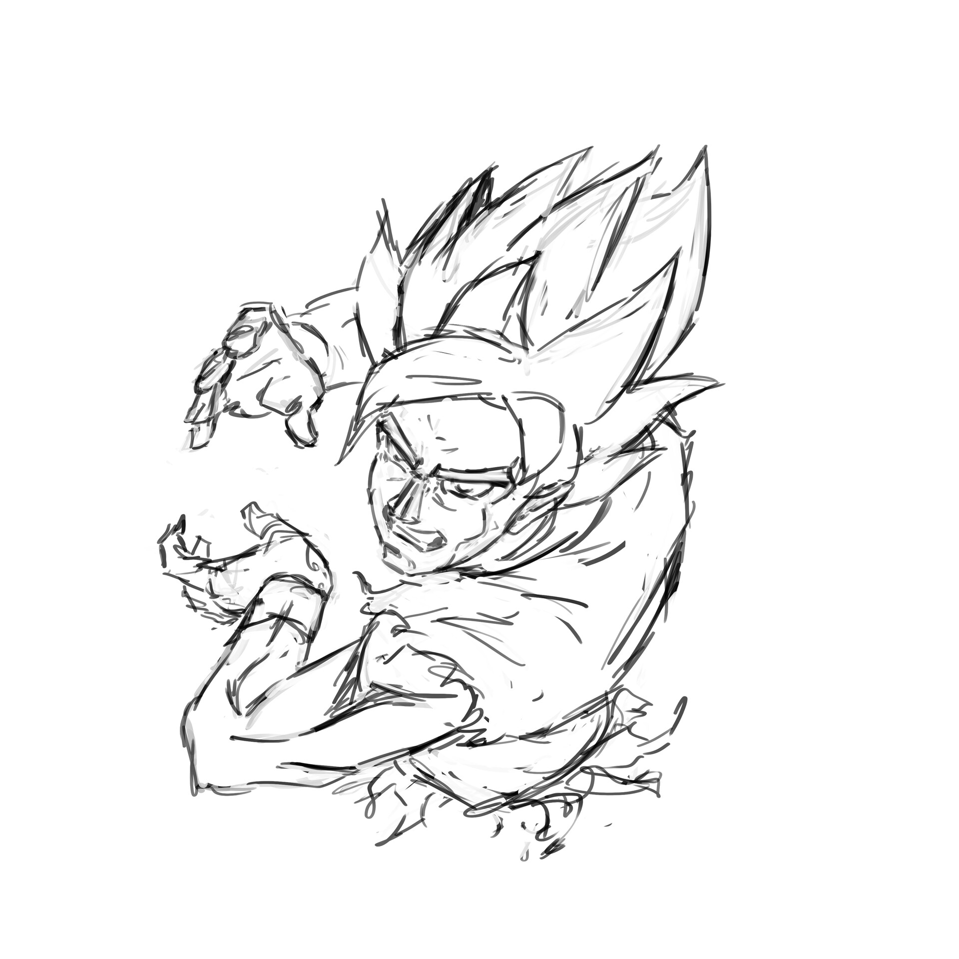 How to draw Goku SSJ Blue #animeworld#dragonballz #myart #goku | TikTok