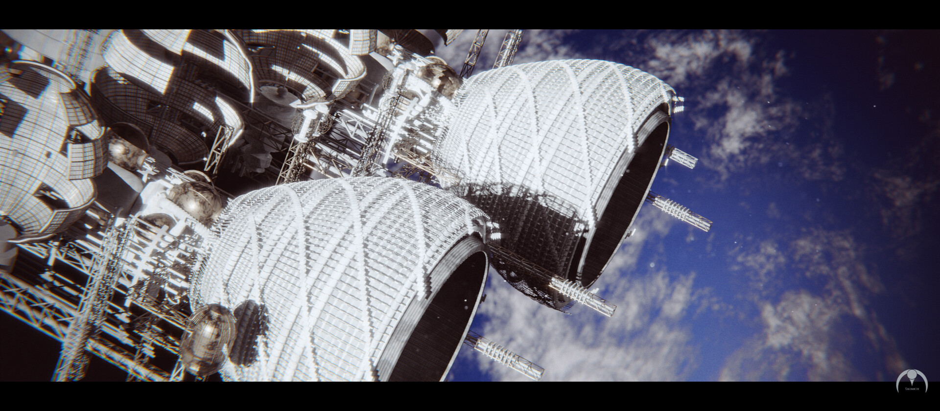 Artstation Interplanetary Space Ship Engines Alasia Alpha Michael Arenander