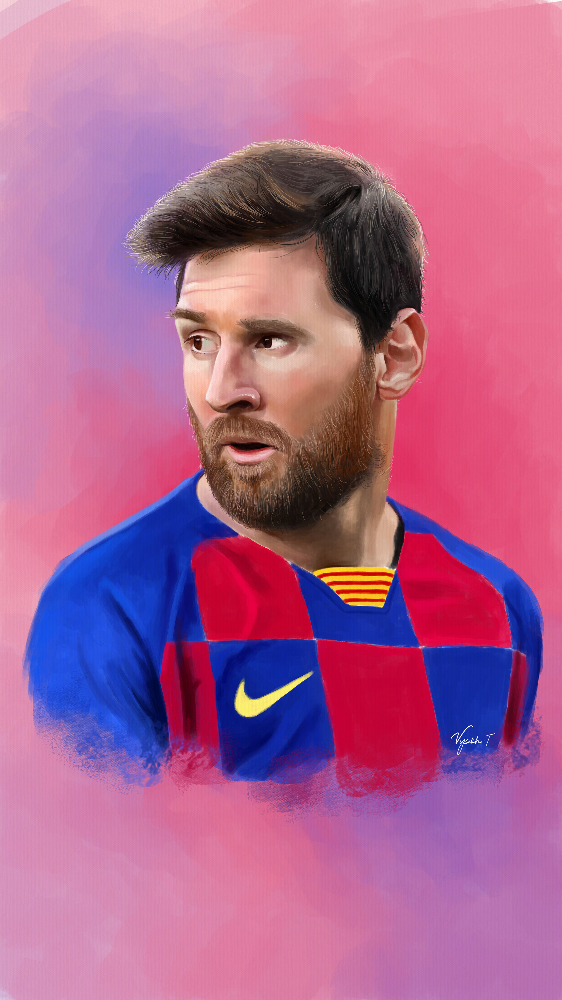 Artstation Lionel Messi Footballer Digital Fan Art