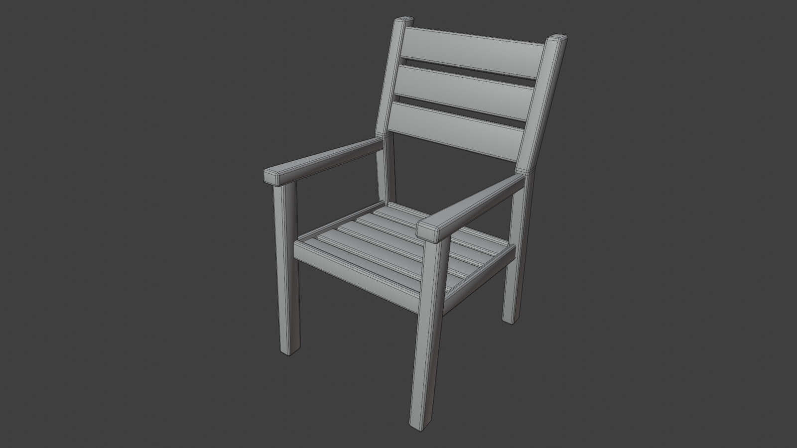 Outdoor Patio Dining Chair Wireframe