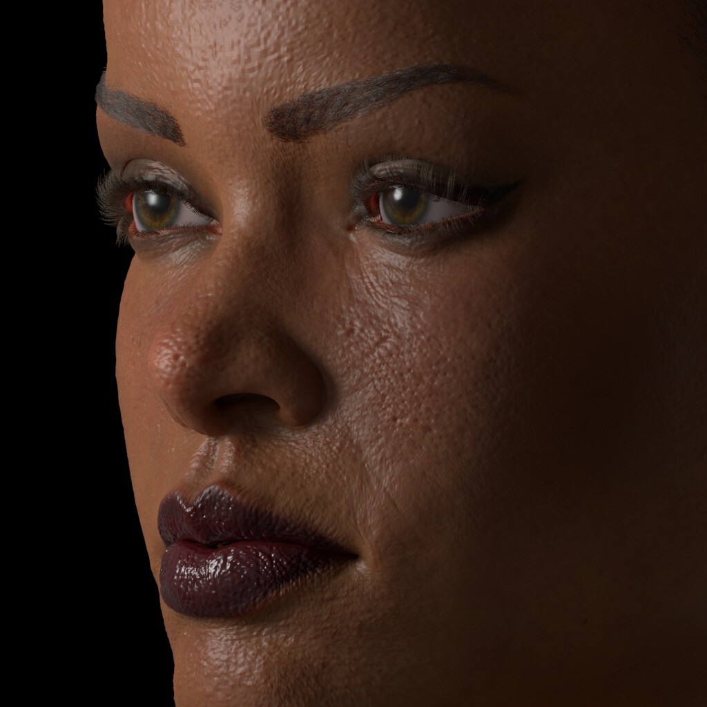 ArtStation 3D Model of Rihanna 2021