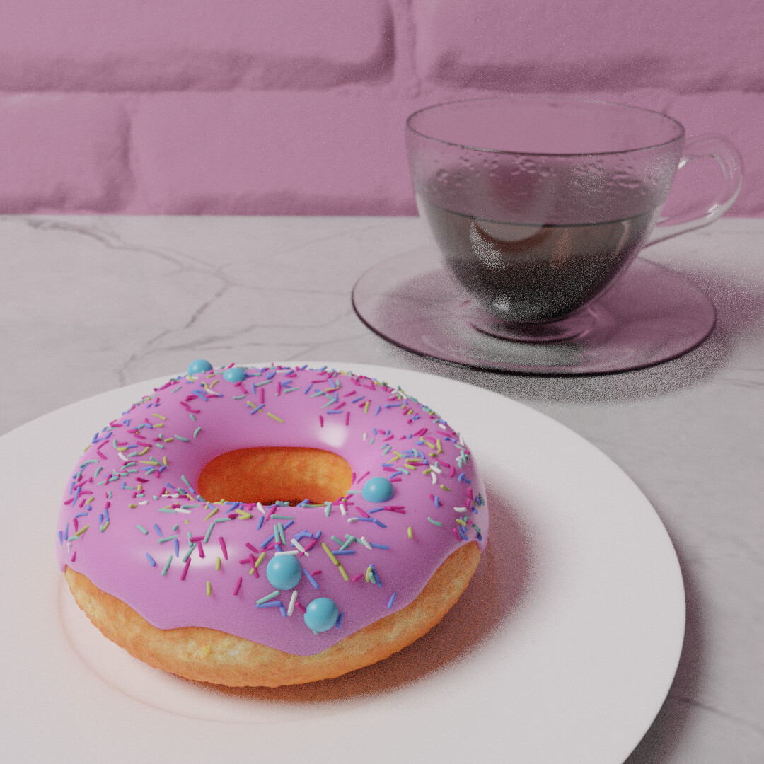 ArtStation - Donut & Coffee Cup