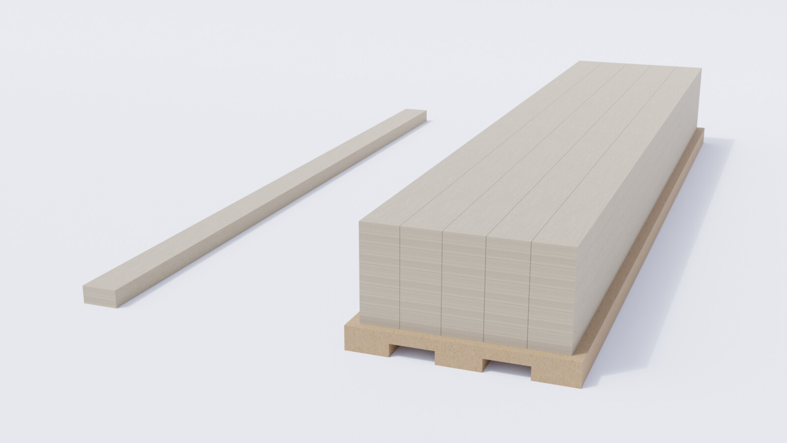 Wood Planks Set Render 