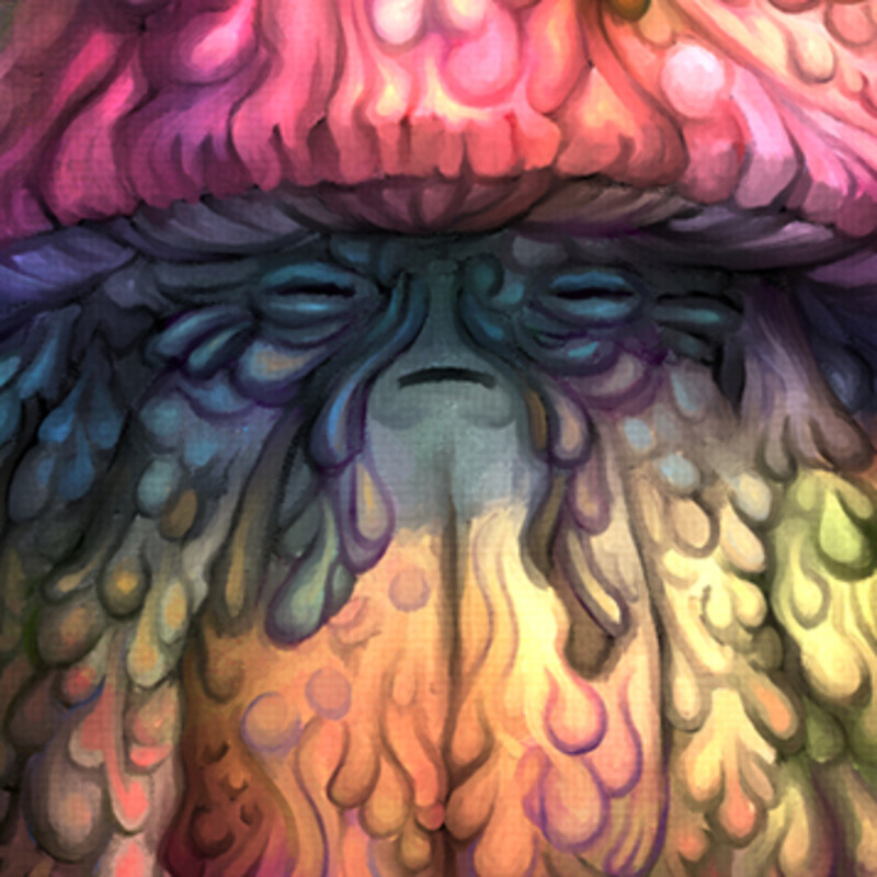 Psychedelic wise mushroom