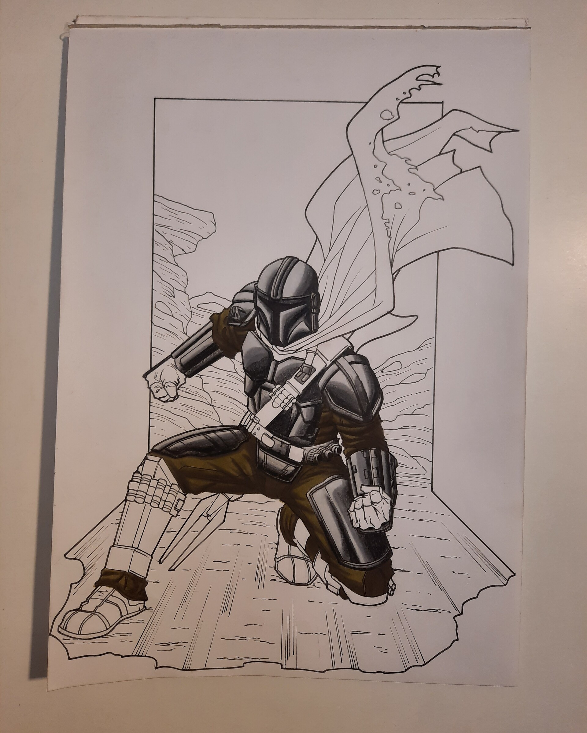 ArtStation - Mando coloring process