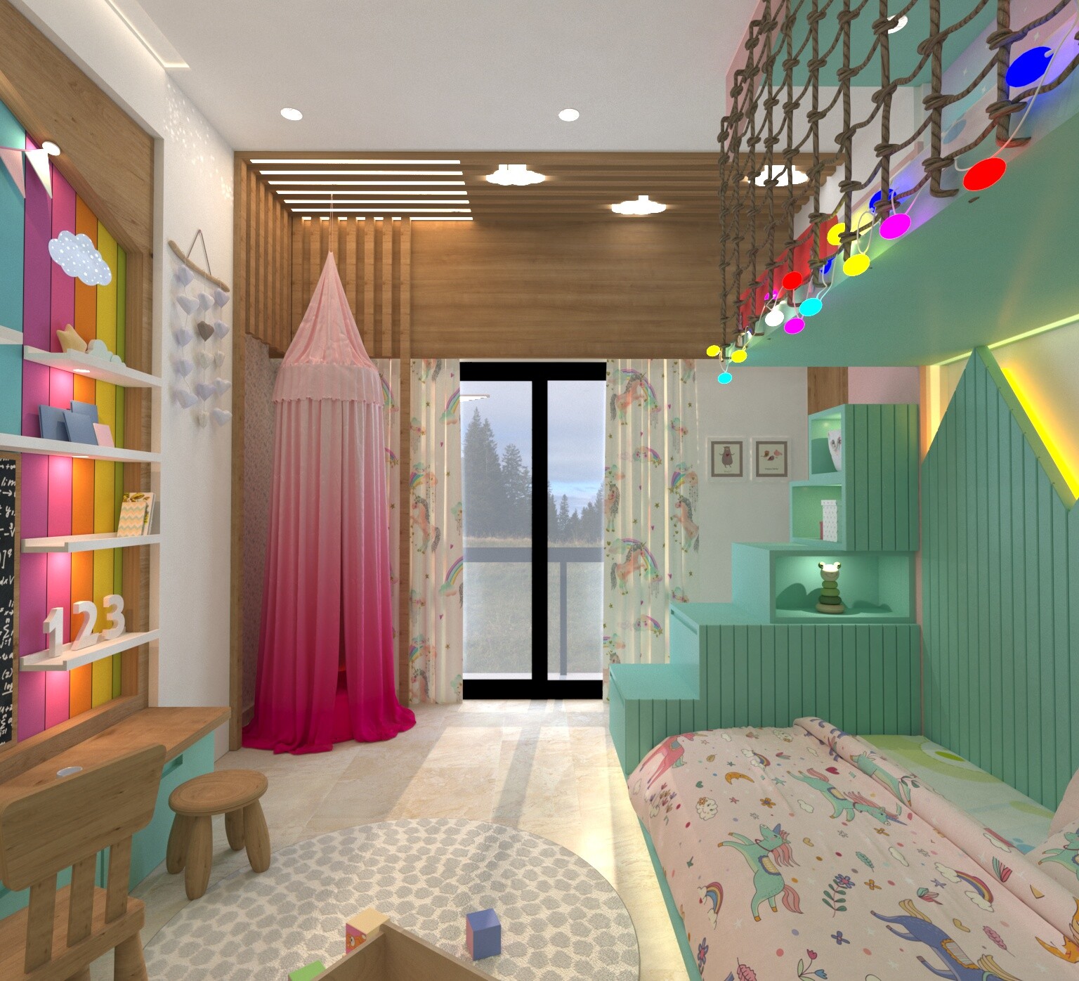 Unicorn theme sale room