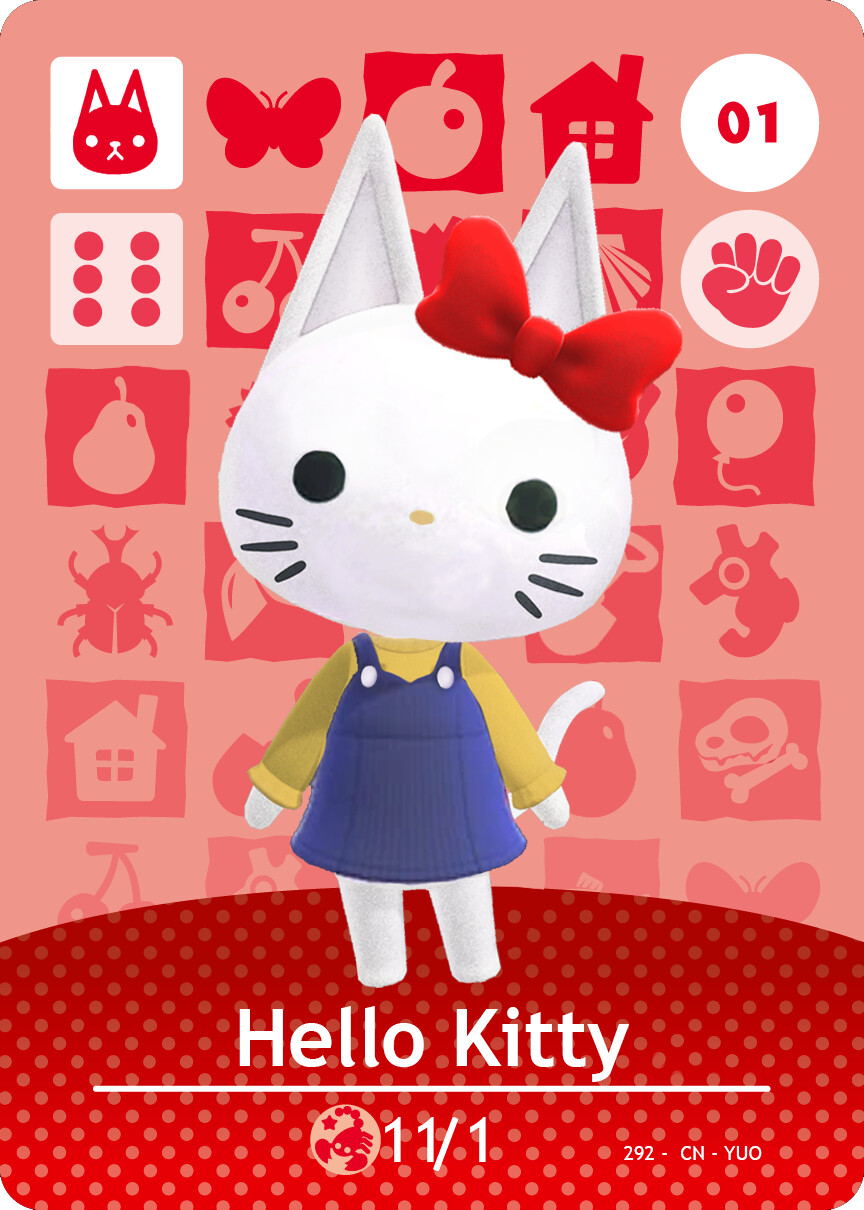 YukiOnna292 CarlaNieva Animal Crossing x Sanrio Amiibo Card Collabo