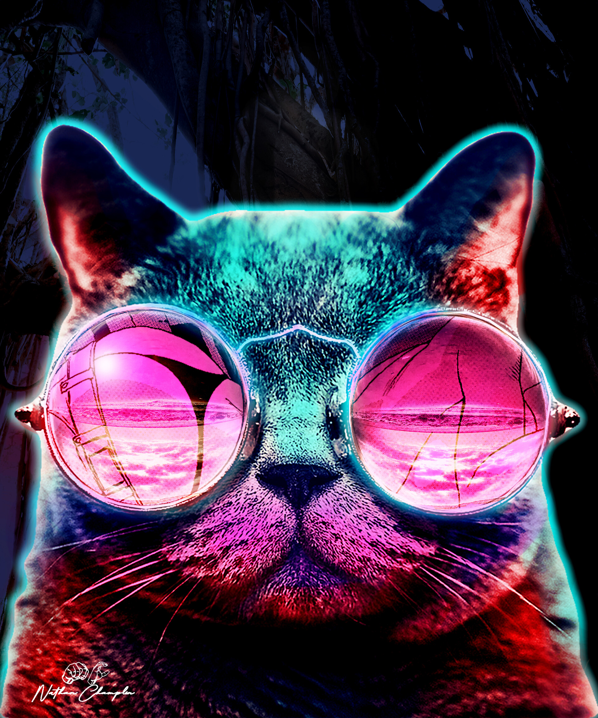 ArtStation - Neon Cat