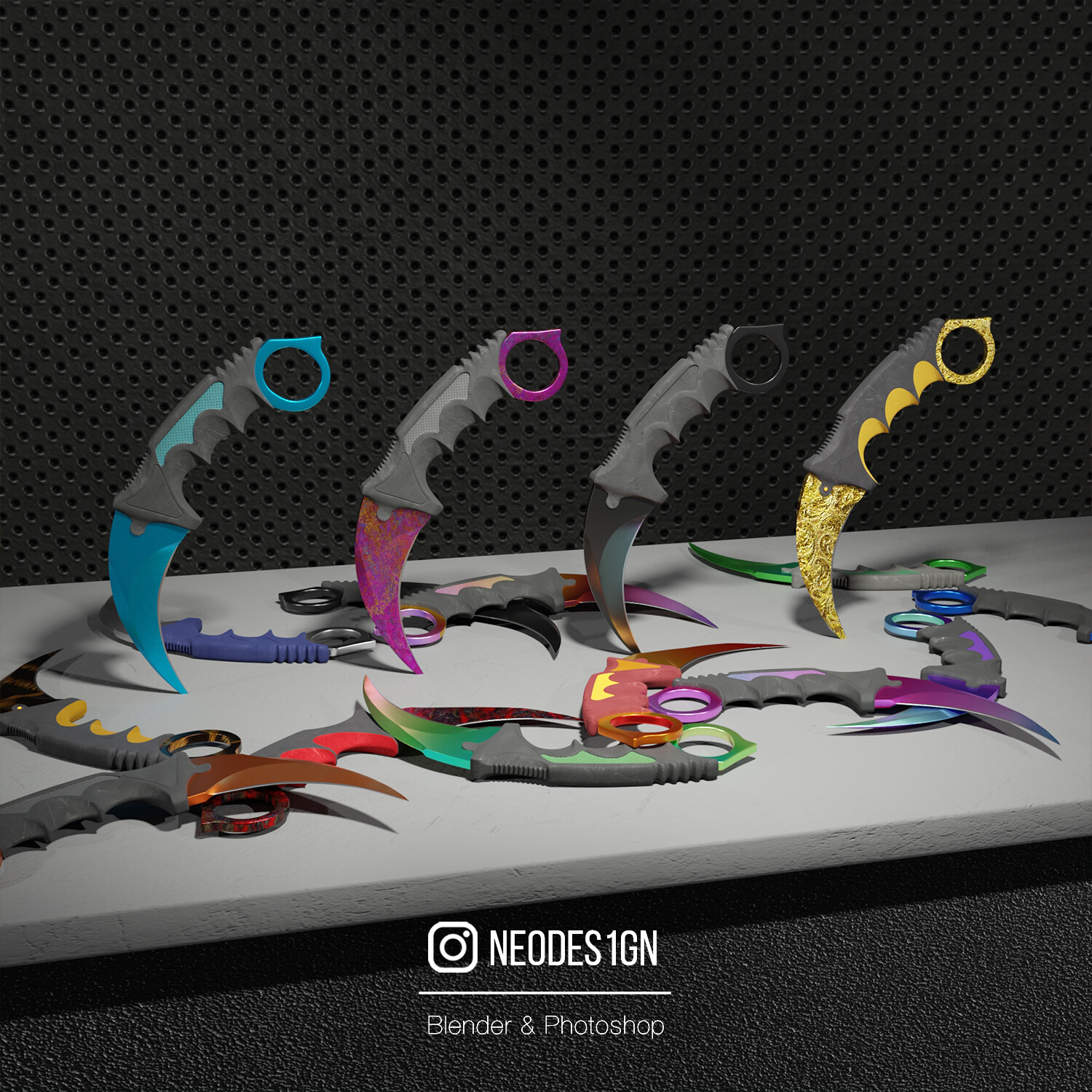 karambit skins cs go neodesign